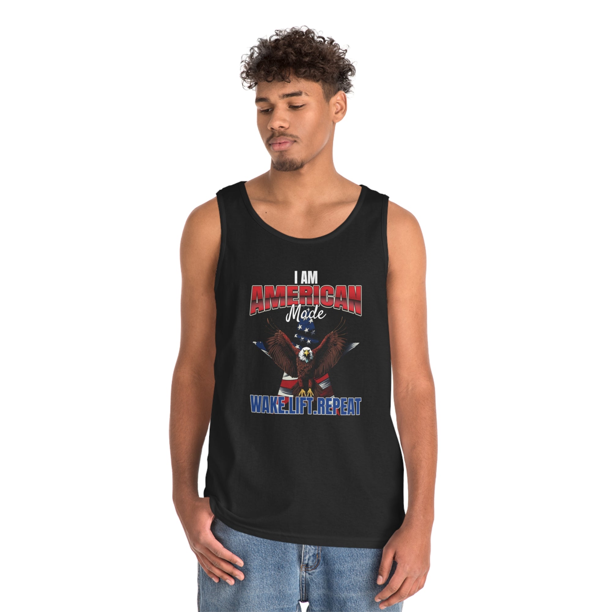 I AM AMERICAN MADE Men&#39;s Cotton Tank Top - T&amp;L Apparel Store