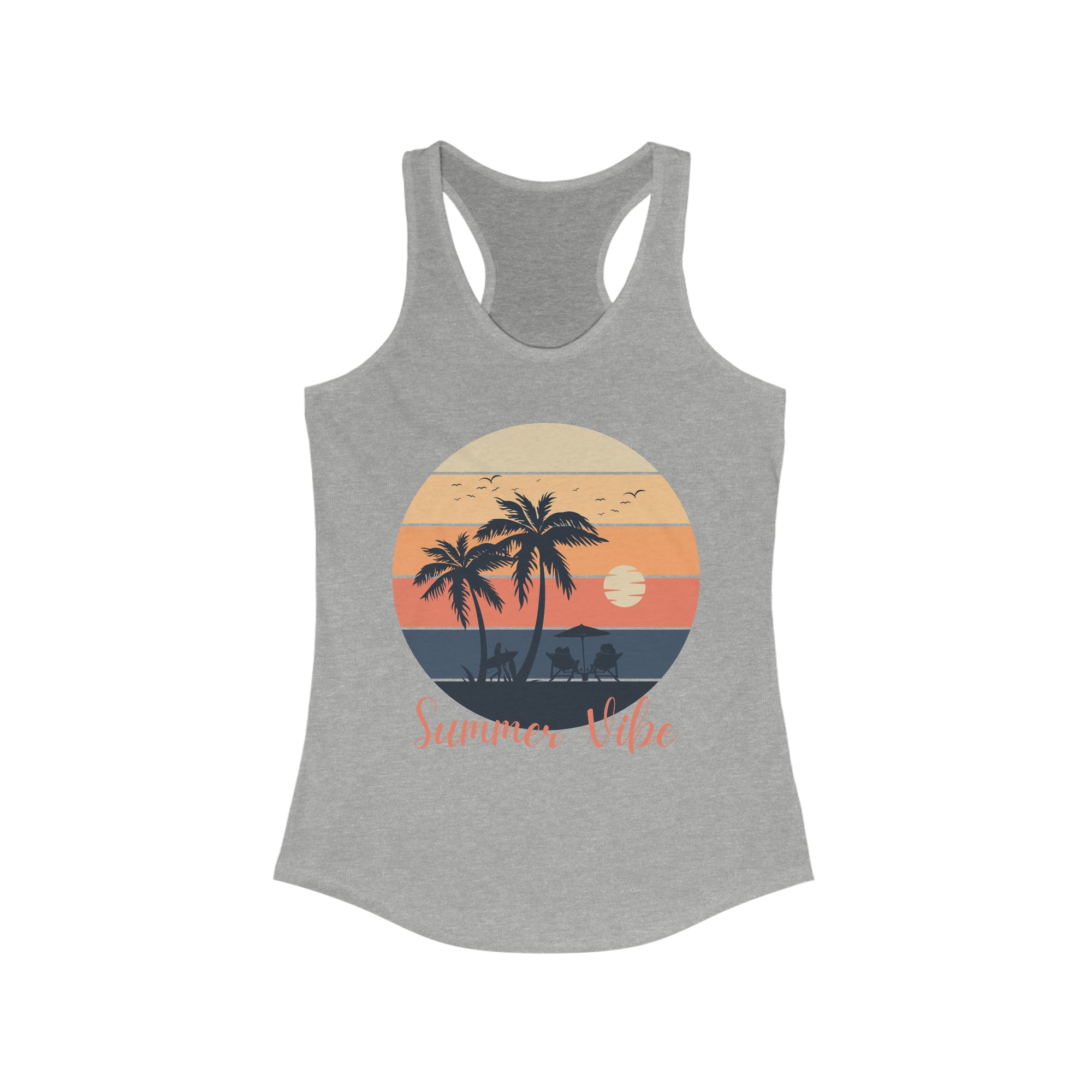 SUMMER VIBE Woman&#39;s Racerback Fitted Tank - T&amp;L Apparel Store