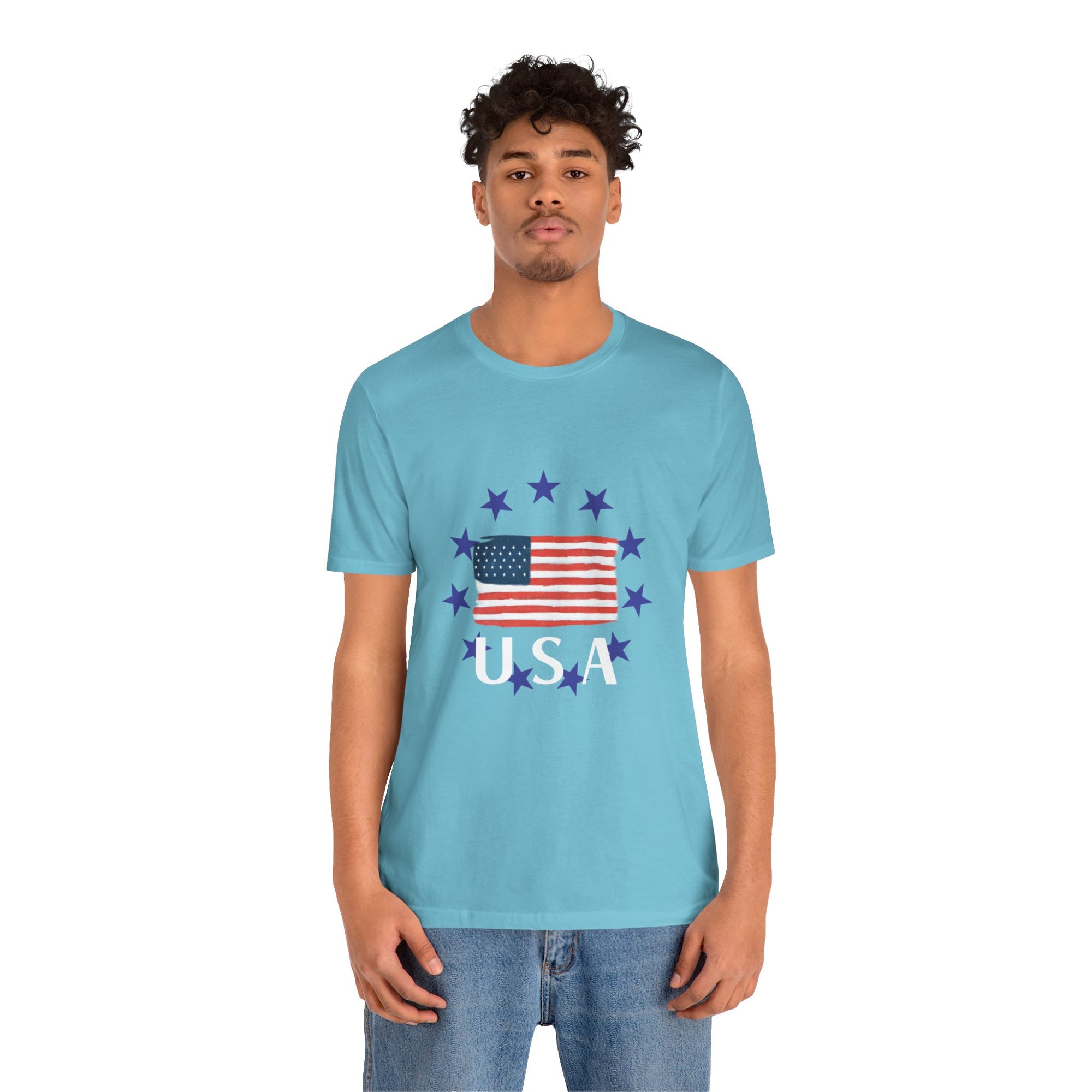 USA Men&#39;s Jersey Short Sleeve Tee Shirt - T&amp;L Apparel Store