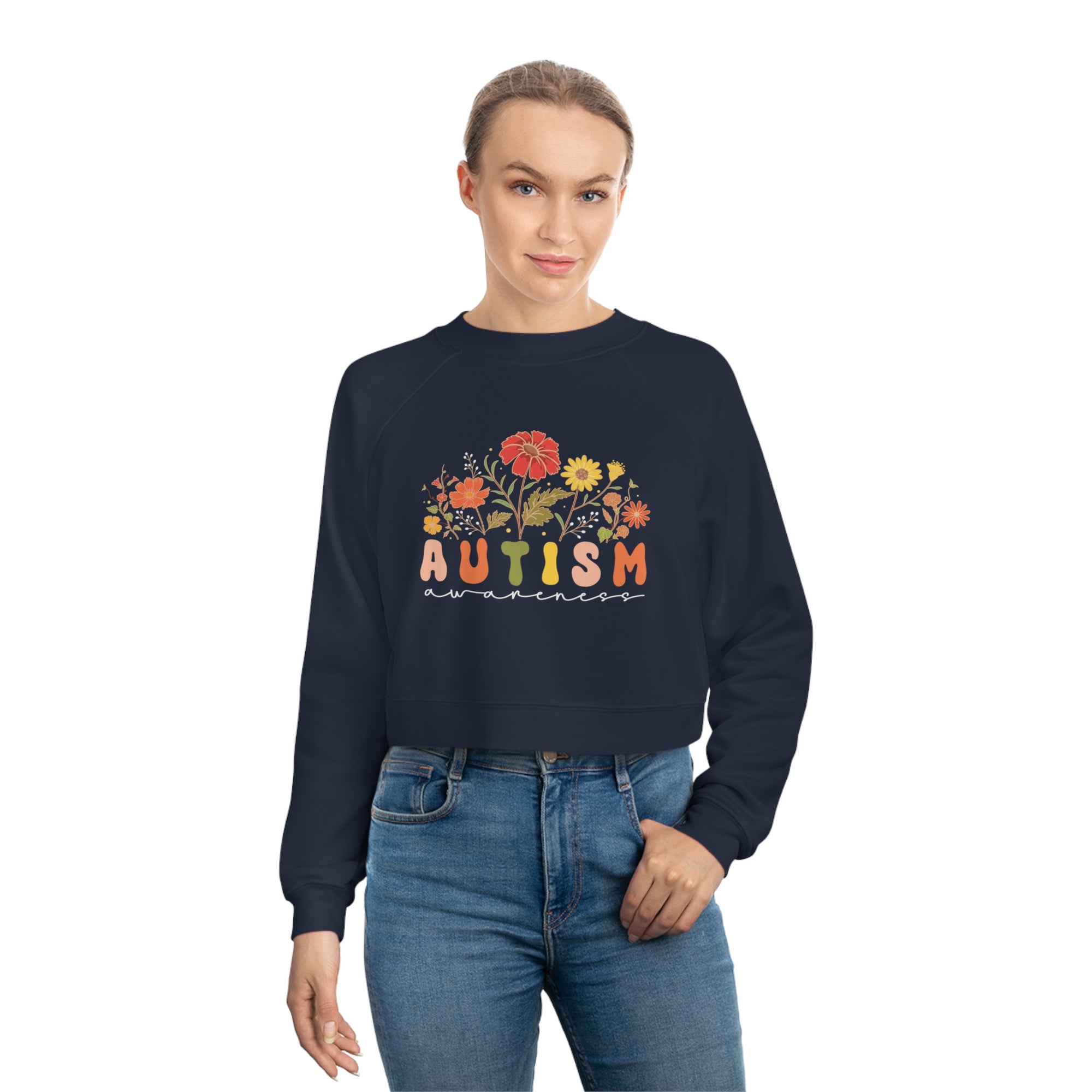 AUTISM Awareness Women's Cropped Fleece Pullover - T&L Apparel Store