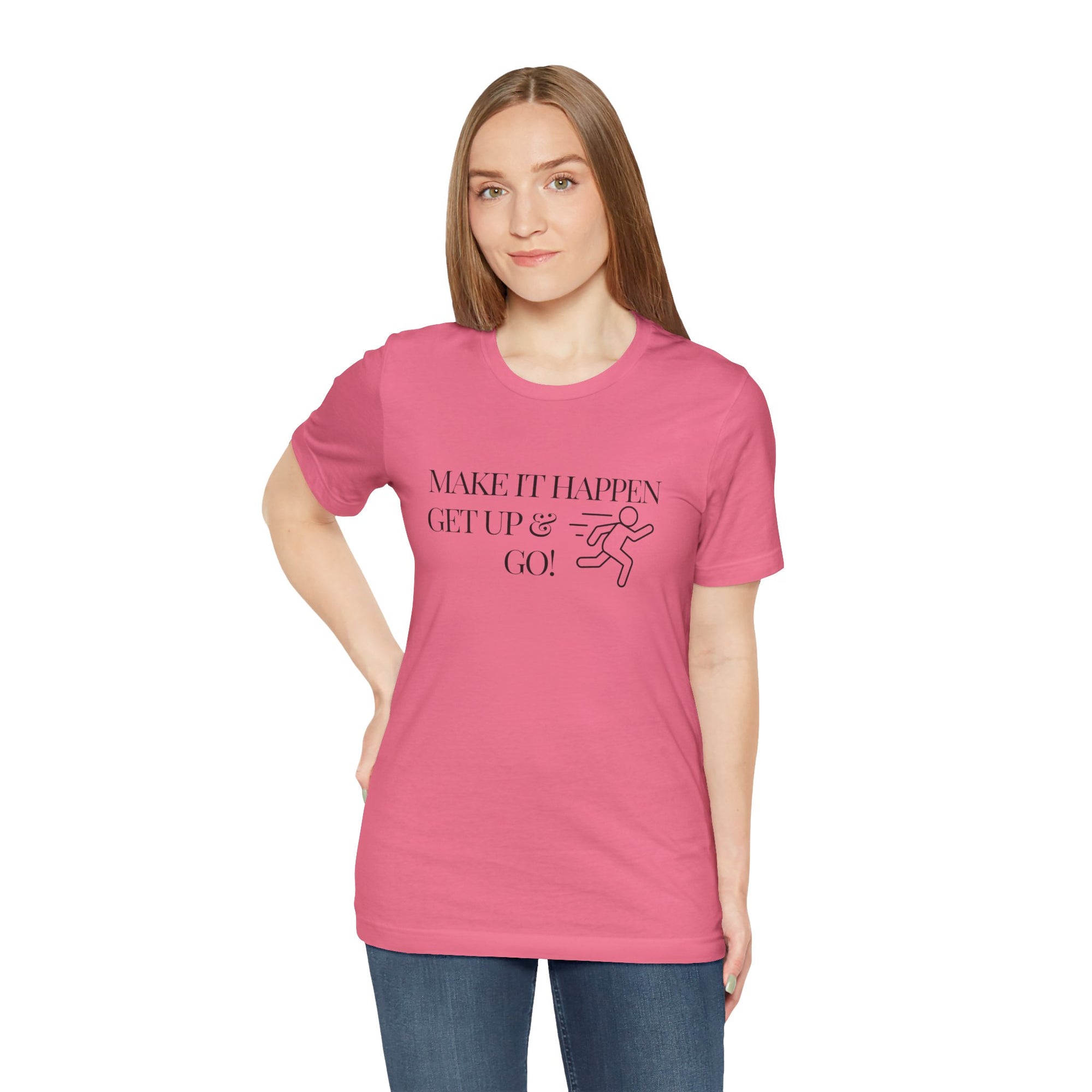 MAKE IT HAPPEN Women&#39;s Jersey Short Sleeve Tee - T&amp;L Apparel Store