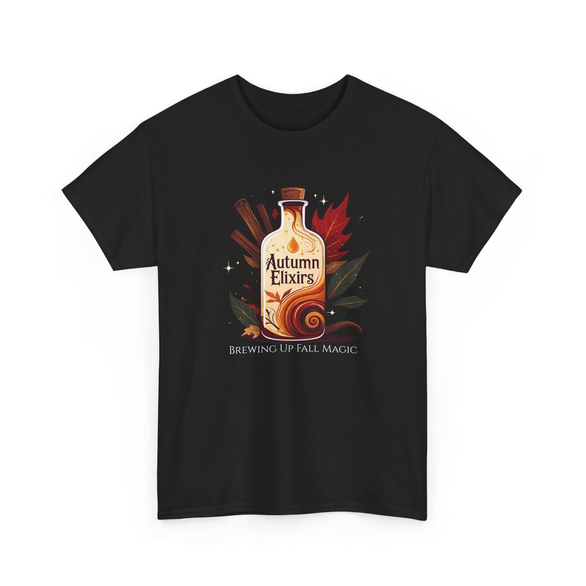 Autumn Elixirs Unisex Heavy Cotton Tee | Fall Fashion, Cozy Layer, Graphic Tee, Harvest Gift, Seasonal Apparel