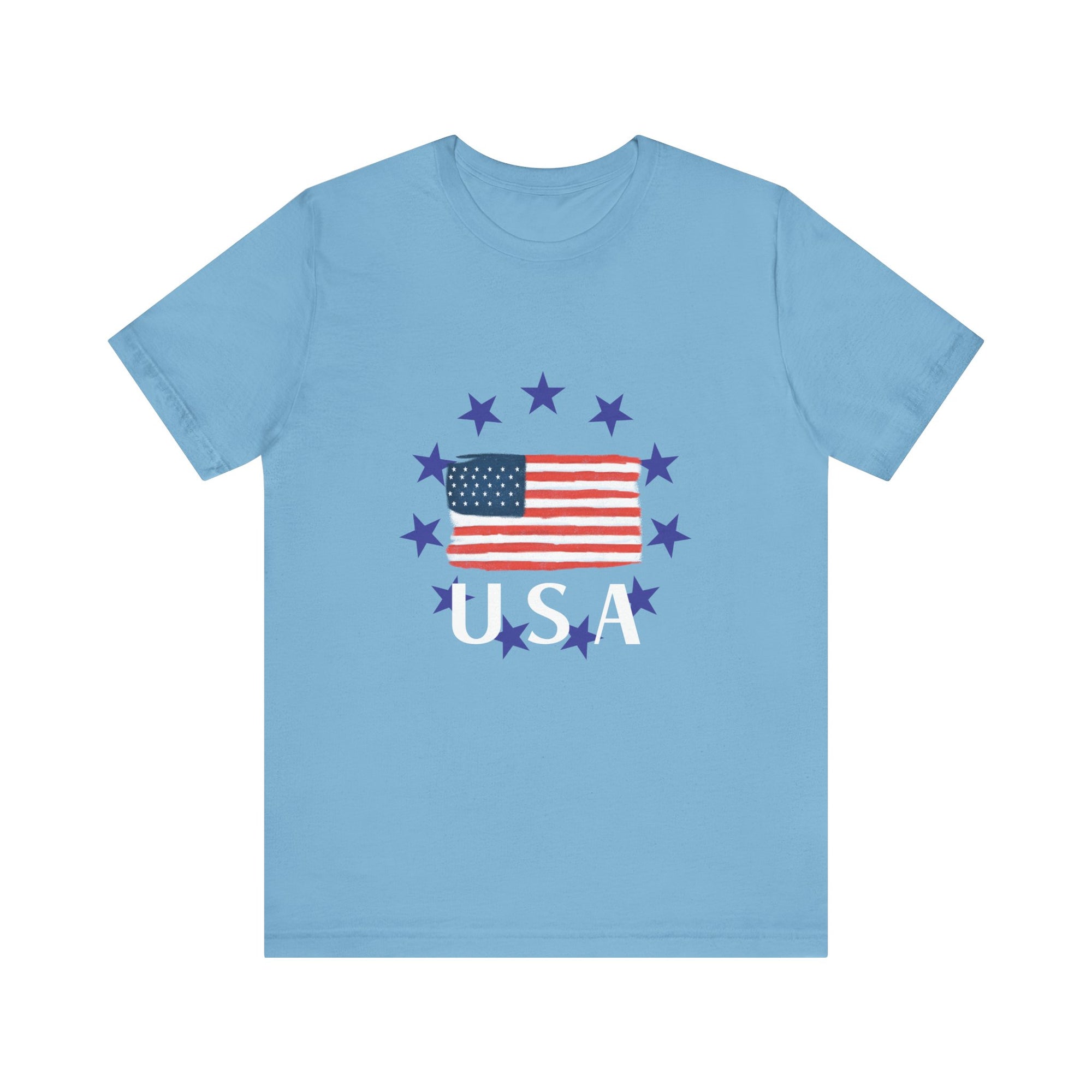 USA Womens Jersey Short Sleeve Tee Shirt - T&amp;L Apparel Store