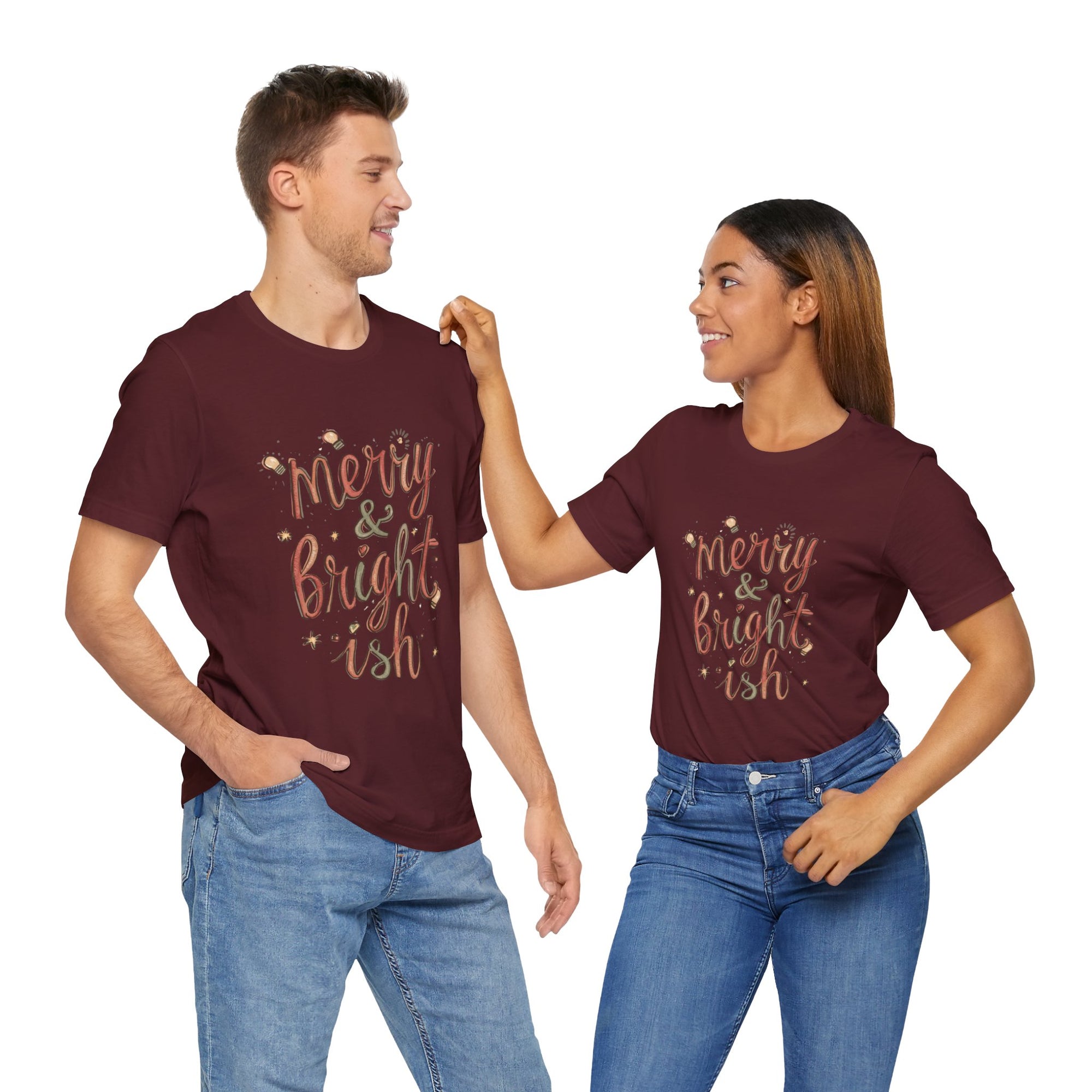 Merry &amp; Bright-ish Tee — Funny Holiday Christmas T-Shirt