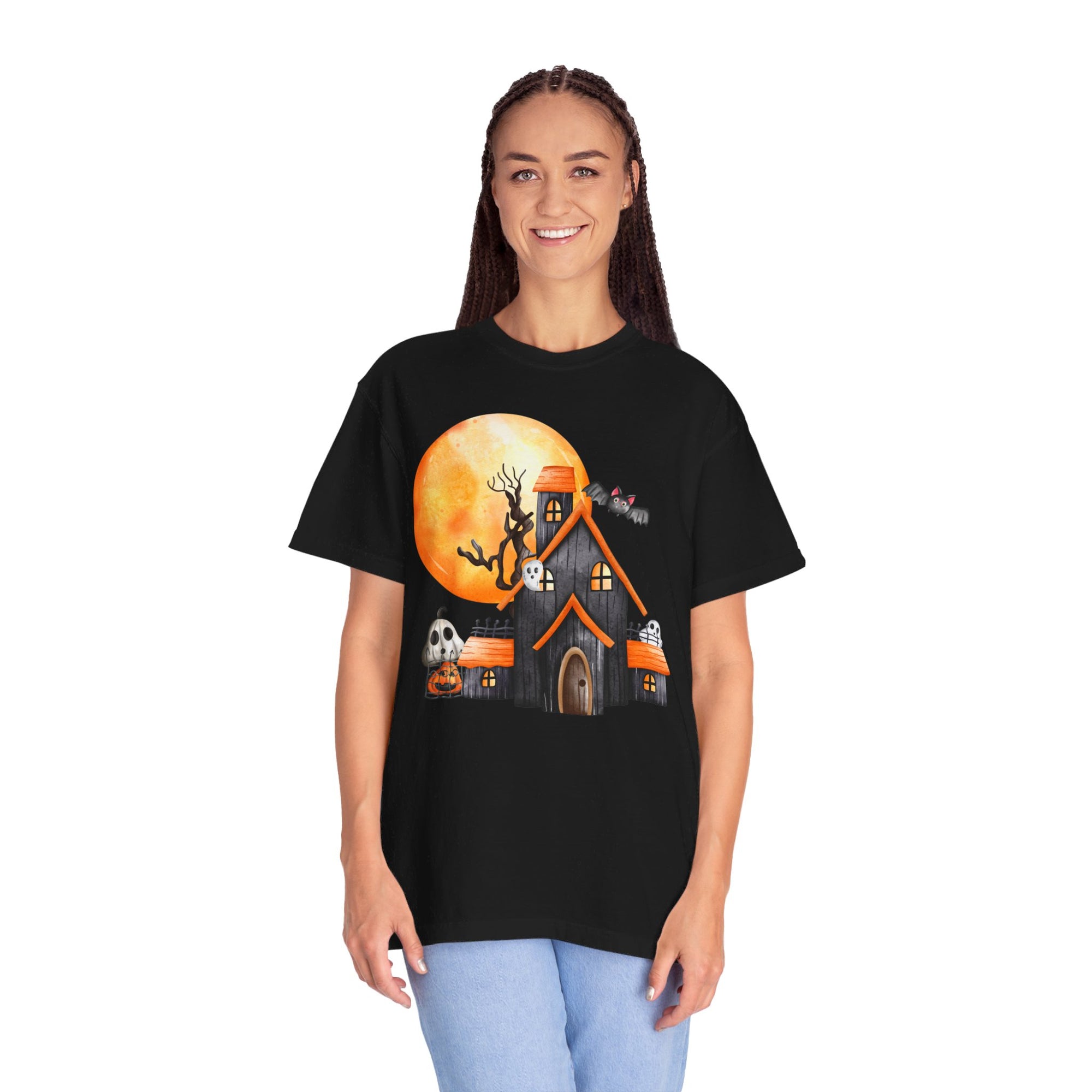 Haunted House - Soft Washed Unisex Tee Shirt - T&amp;L Apparel Store