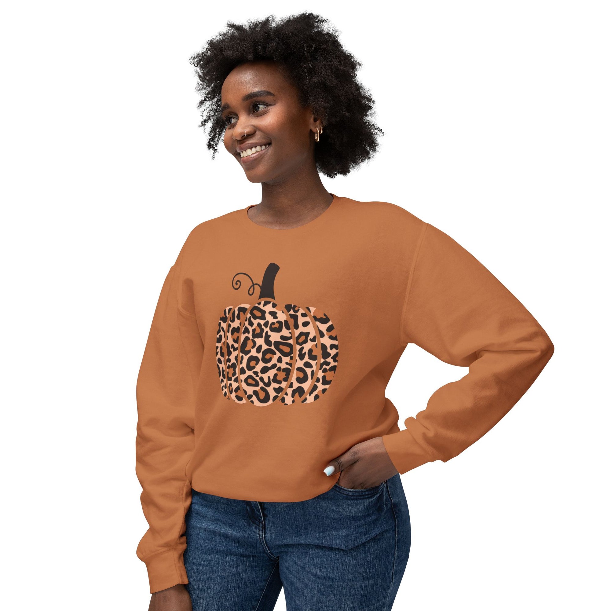 Fall Pumpkin Lightweight Sweatshirt