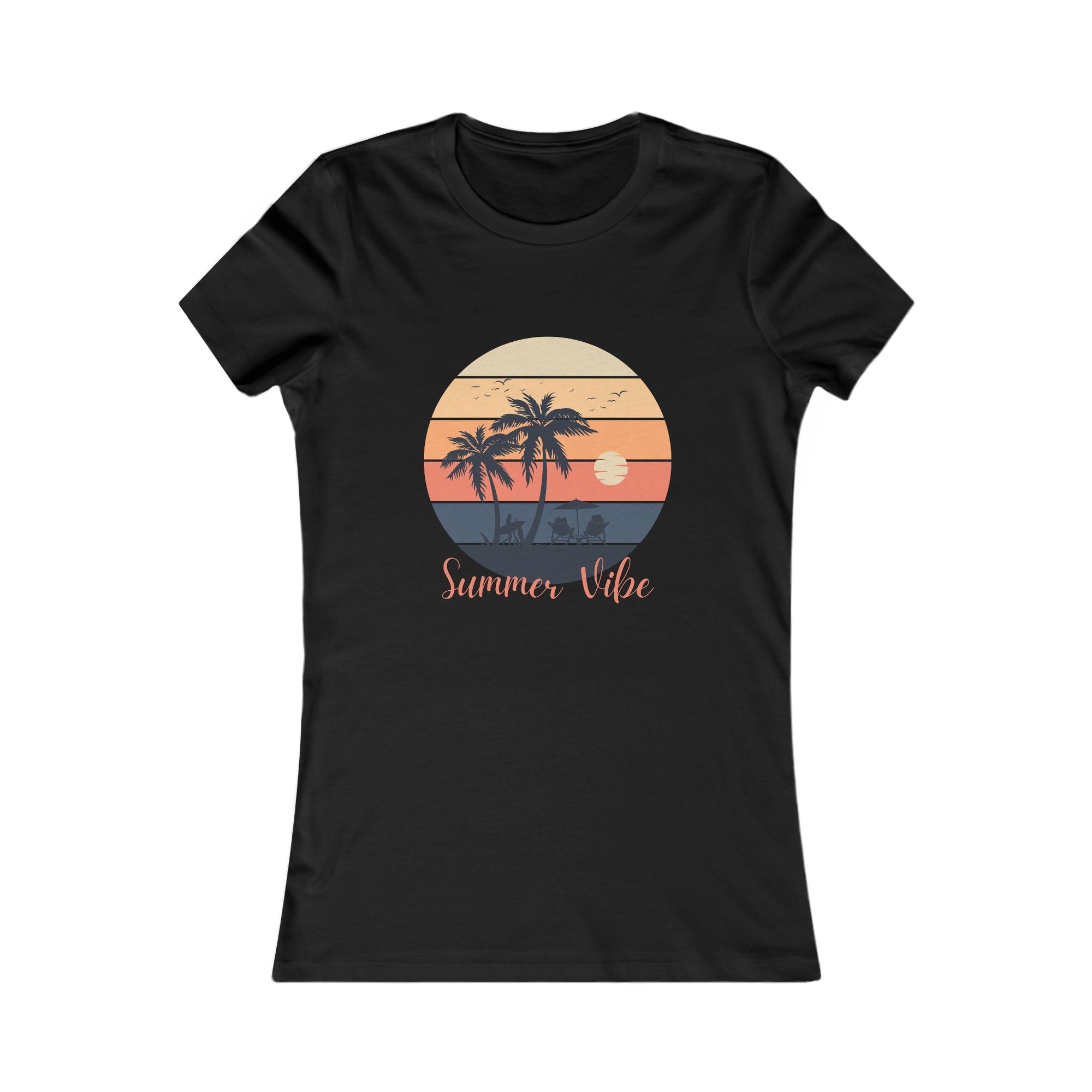 Summer Vibe-Women&#39;s Fitted Tee - T&amp;L Apparel Store