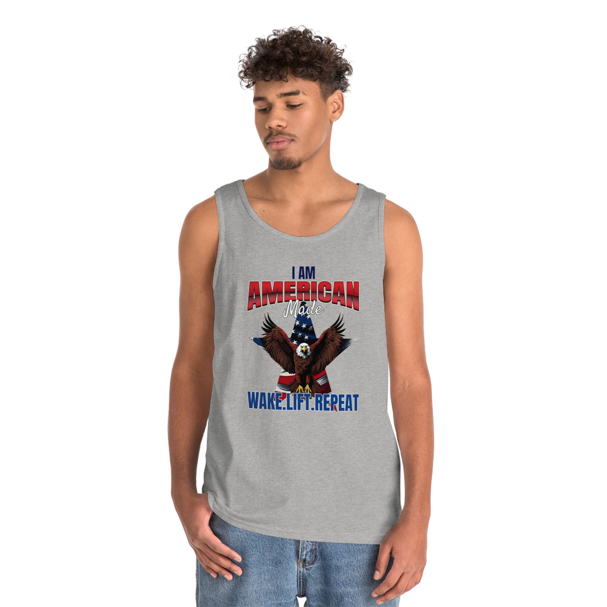 I AM AMERICAN MADE Men&#39;s Cotton Tank Top - T&amp;L Apparel Store