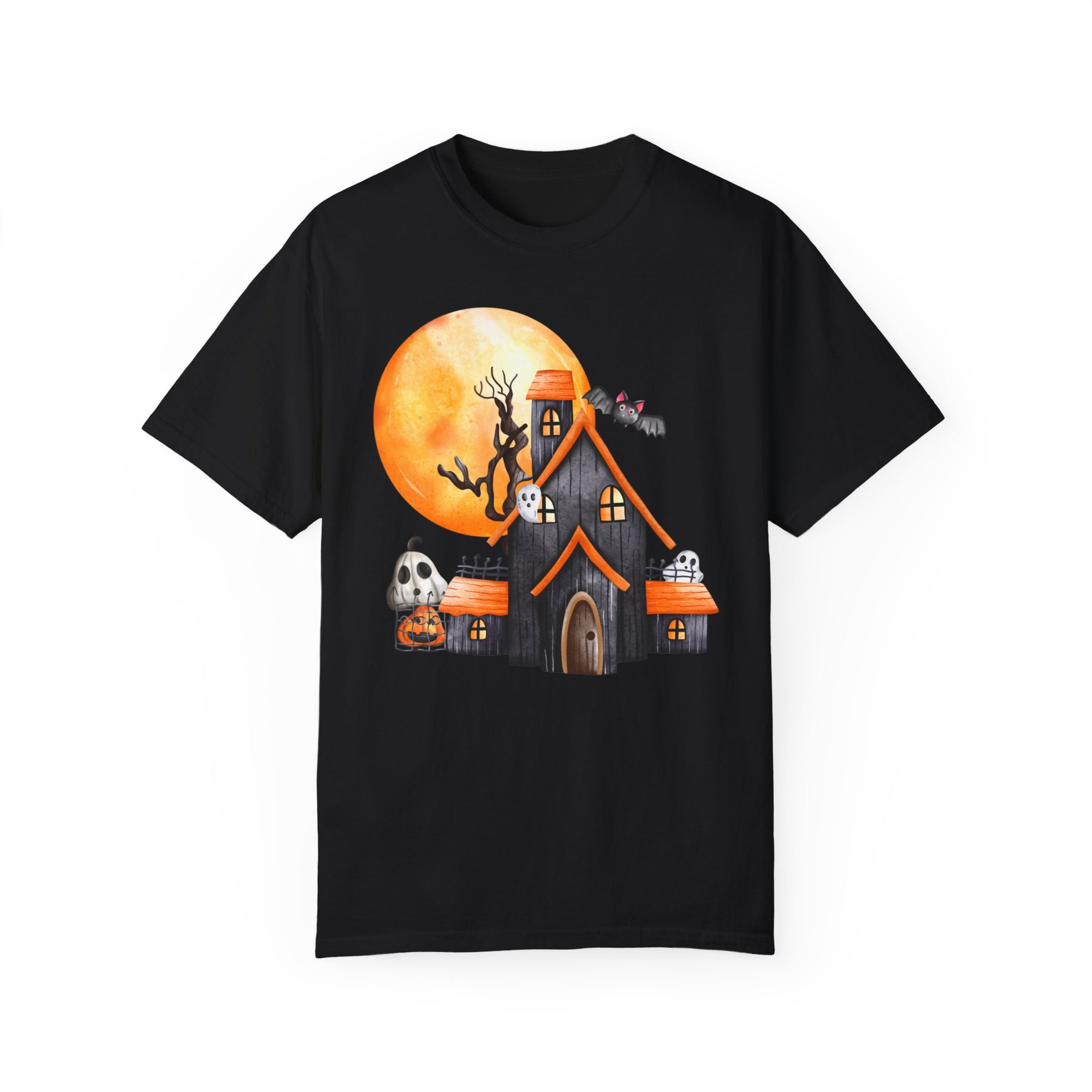 Haunted House - Soft Washed Unisex Tee Shirt - T&L Apparel Store