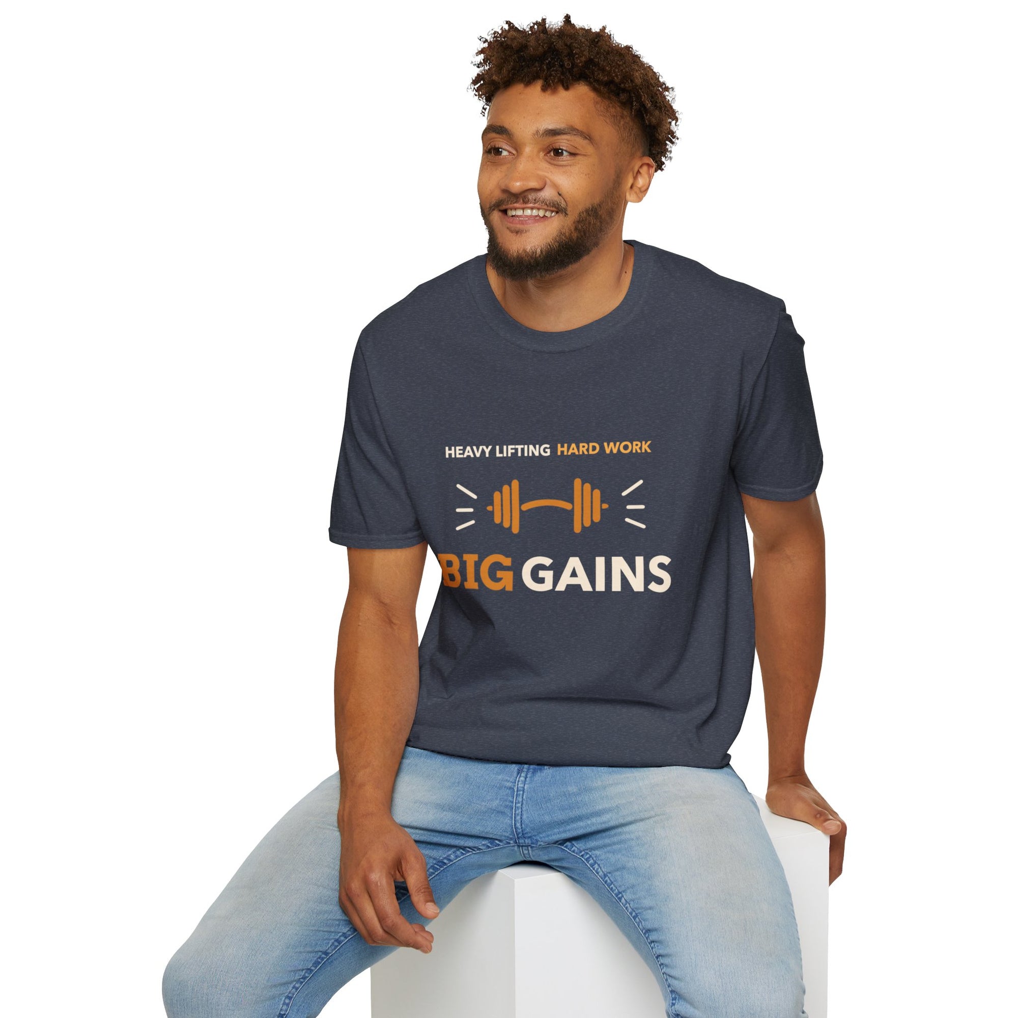 BIG GAINS Men&#39;s Softstyle T-Shirt - T&amp;L Apparel Store