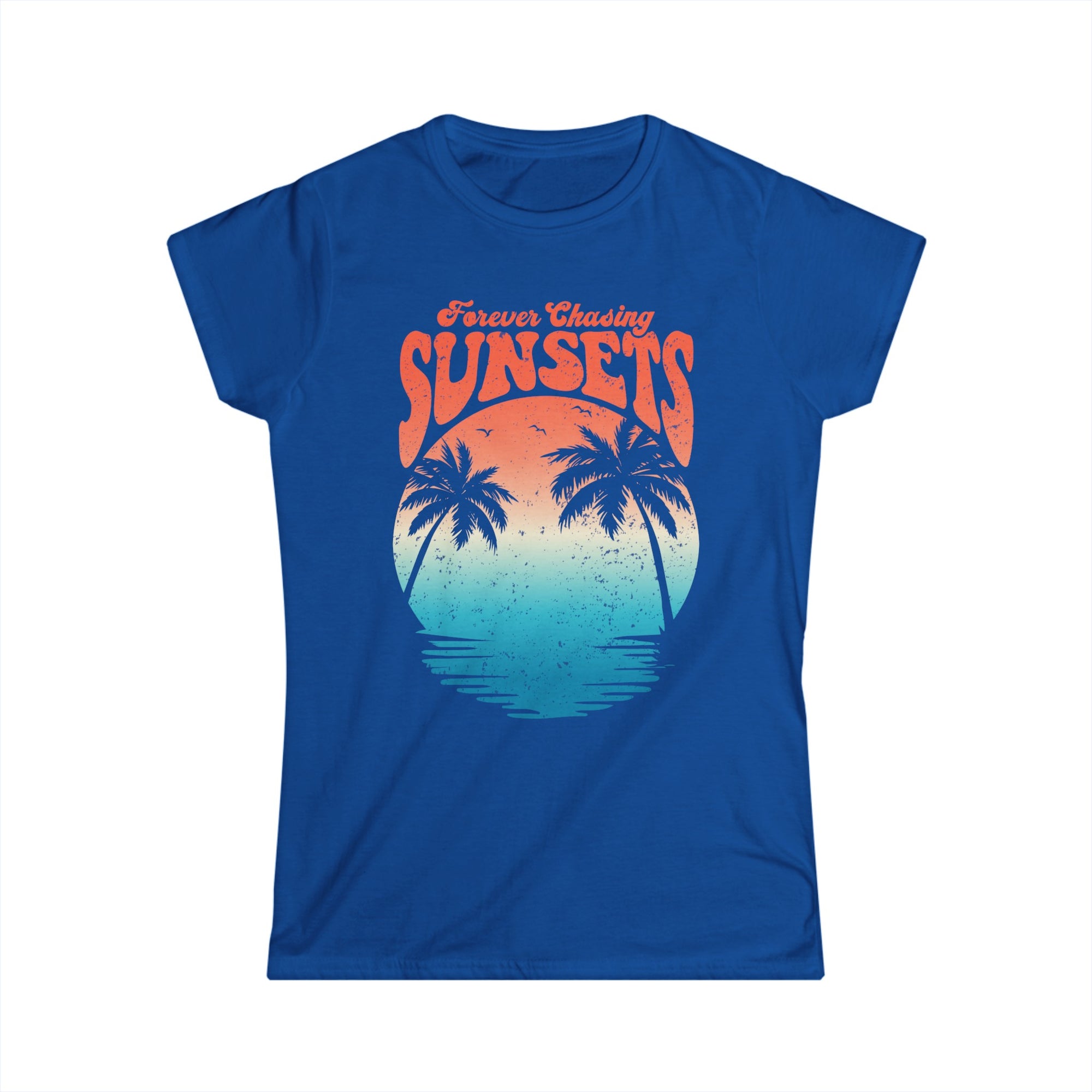 CHASING SUNSET Women's Fitted Softstyle Tee Shirt - T&L Apparel Store