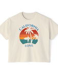 California Love - Women's Cropped Boxy Tee Shirt - T&L Apparel Store