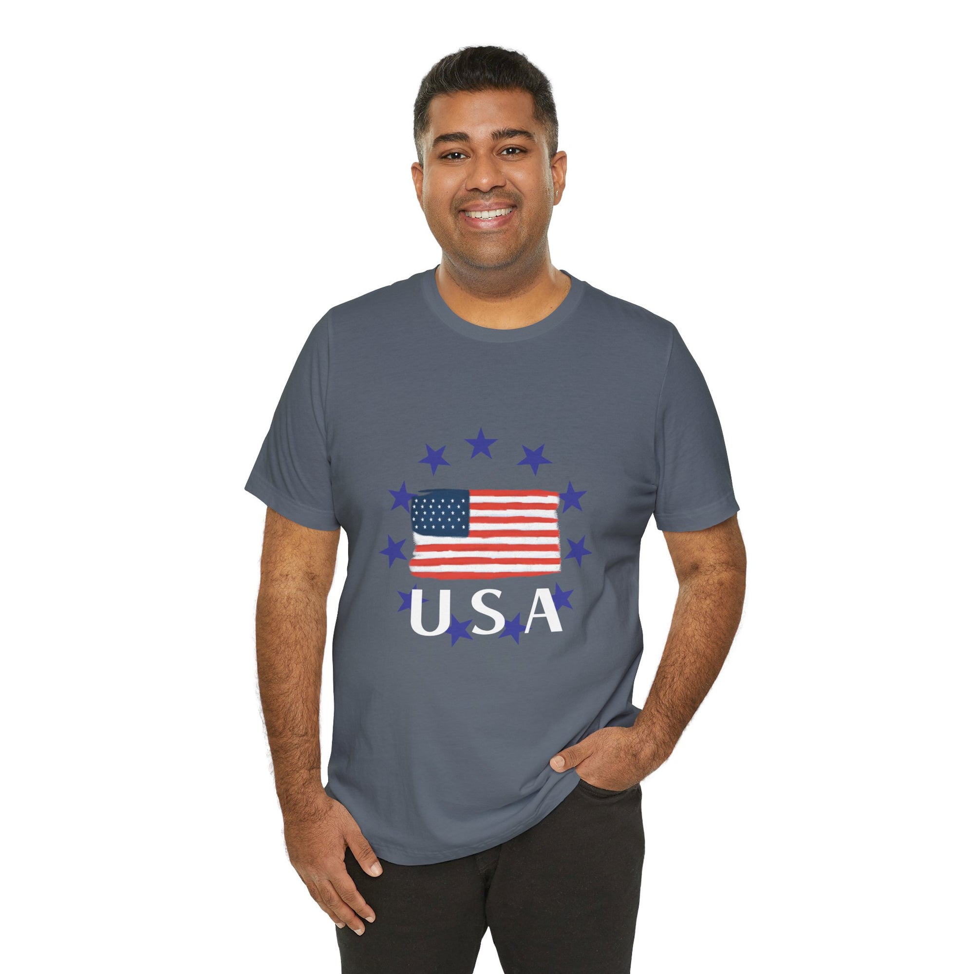 USA Womens Jersey Short Sleeve Tee Shirt - T&amp;L Apparel Store