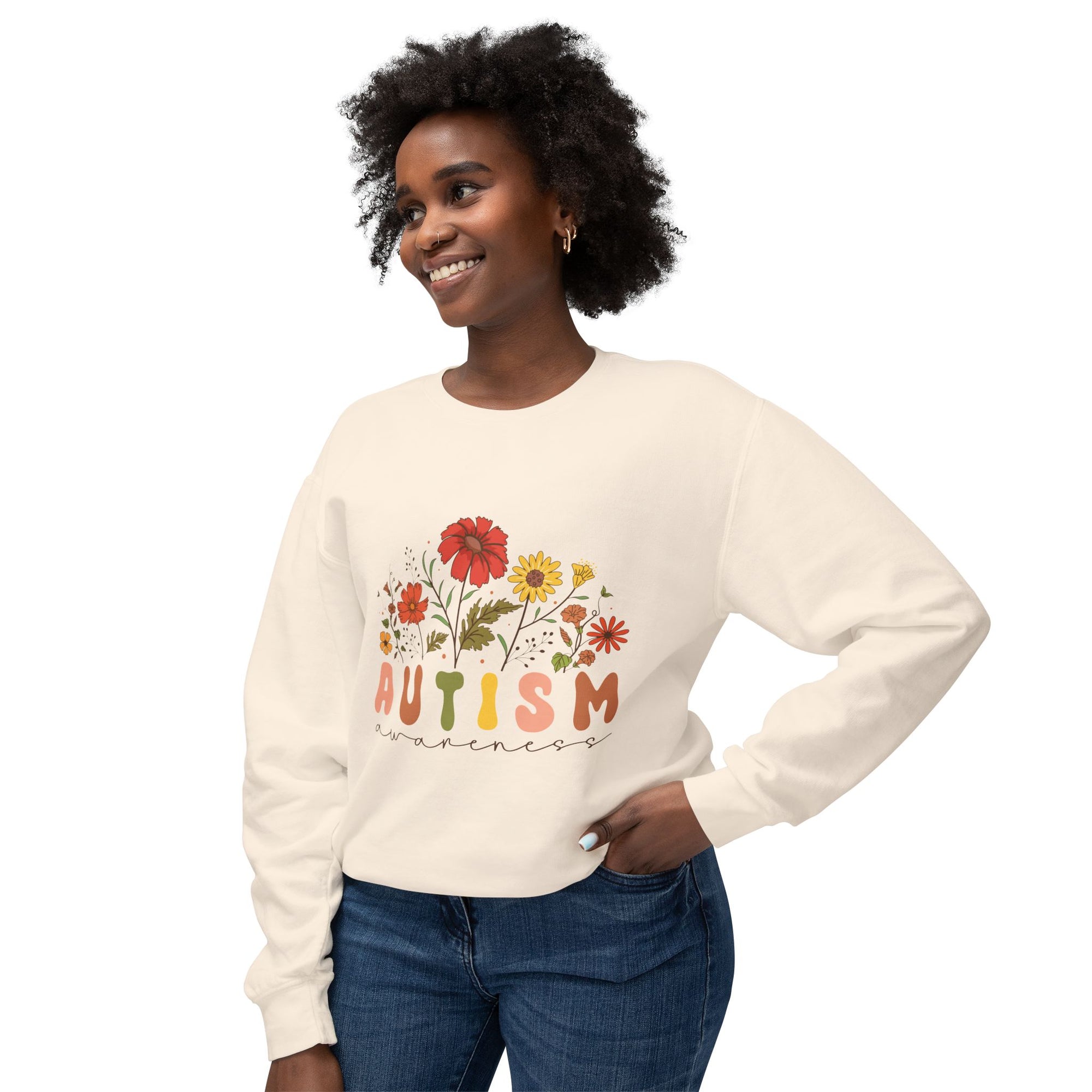 AUTISM Awareness Unisex Lightweight Crewneck Sweatshirt - T&amp;L Apparel Store