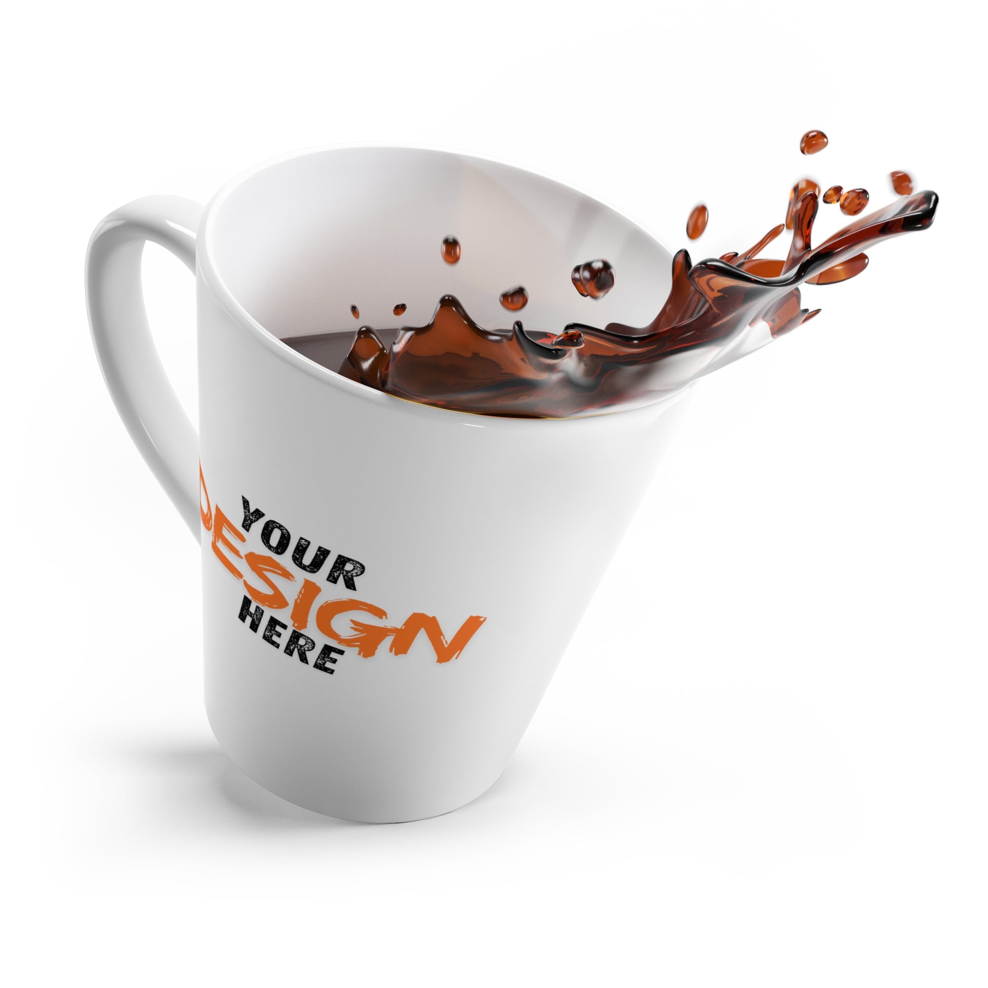 Latte Mug — Custom Your Design Here Coffee Cup (Personalized Logo or Text) Mug