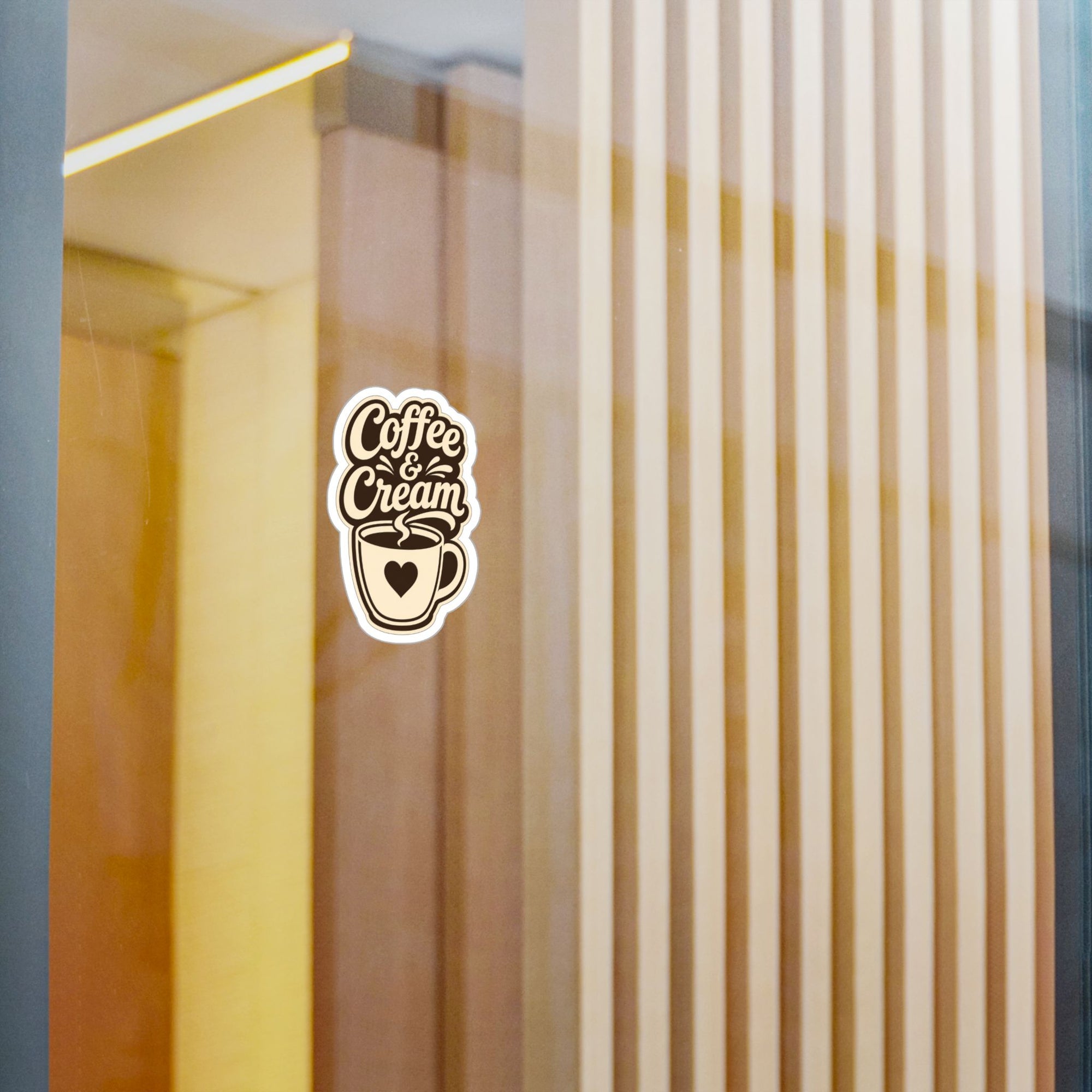 Coffee &amp; Cream Kiss-Cut Vinyl Sticker – Cute Coffee Cup Decal for Laptops, Tumblers &amp; Windows Paper products