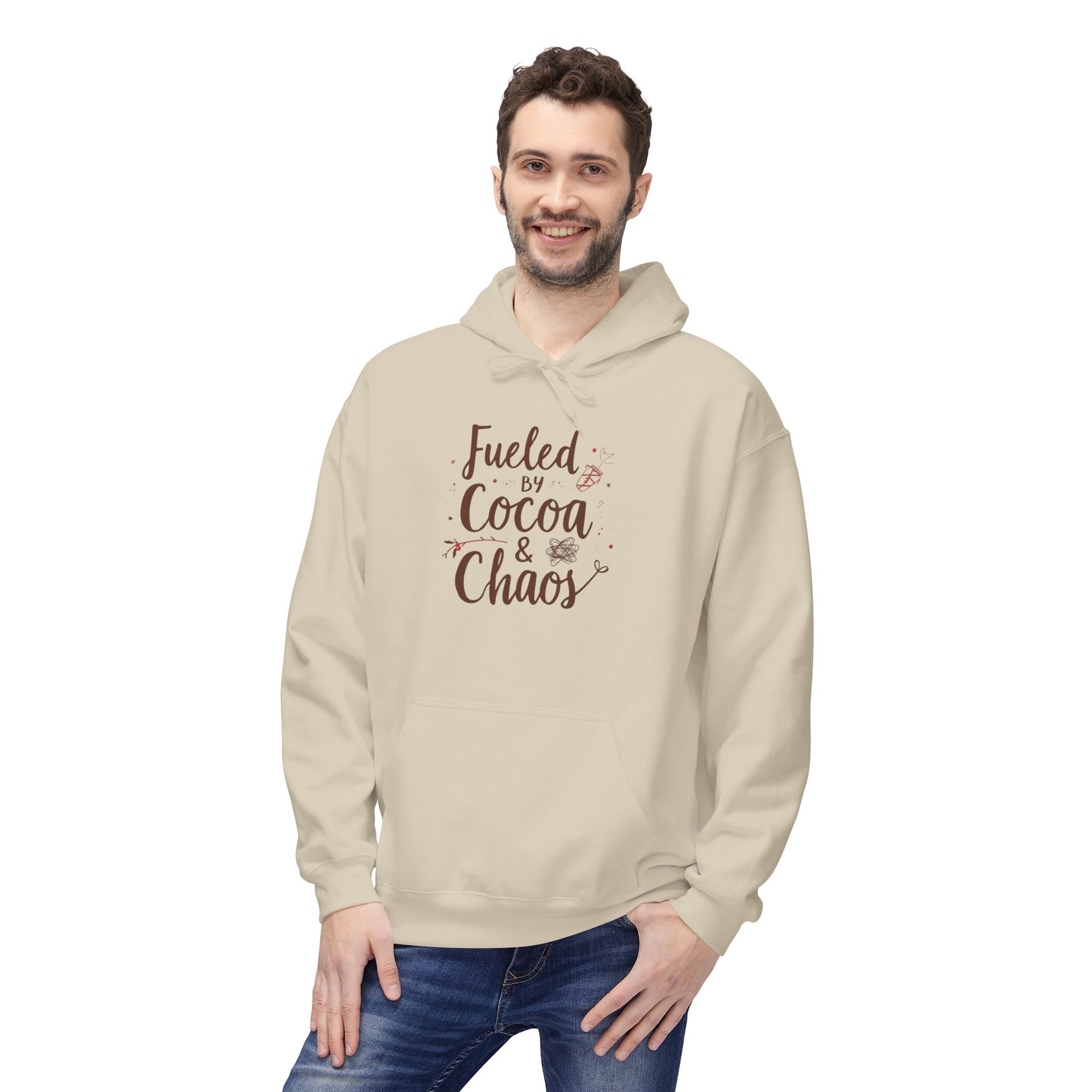 Fueled by Coffee &amp; Chaos Hoodie — Funny Mom/Caregiver Gift