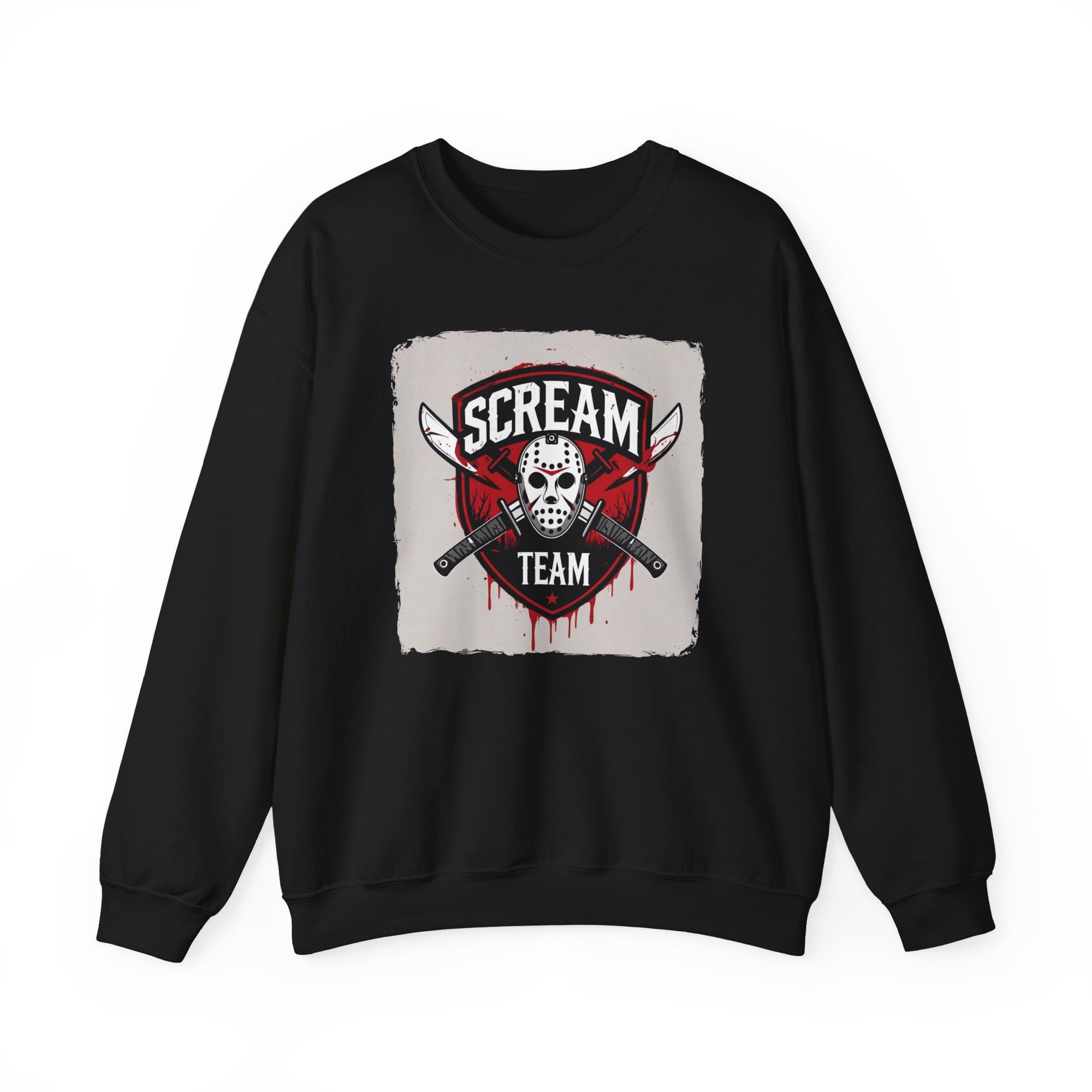 Scream Team Crewneck Sweatshirt - Perfect for Halloween, Casual Style, Cozy Comfort, Unisex Gift, Horror Fans