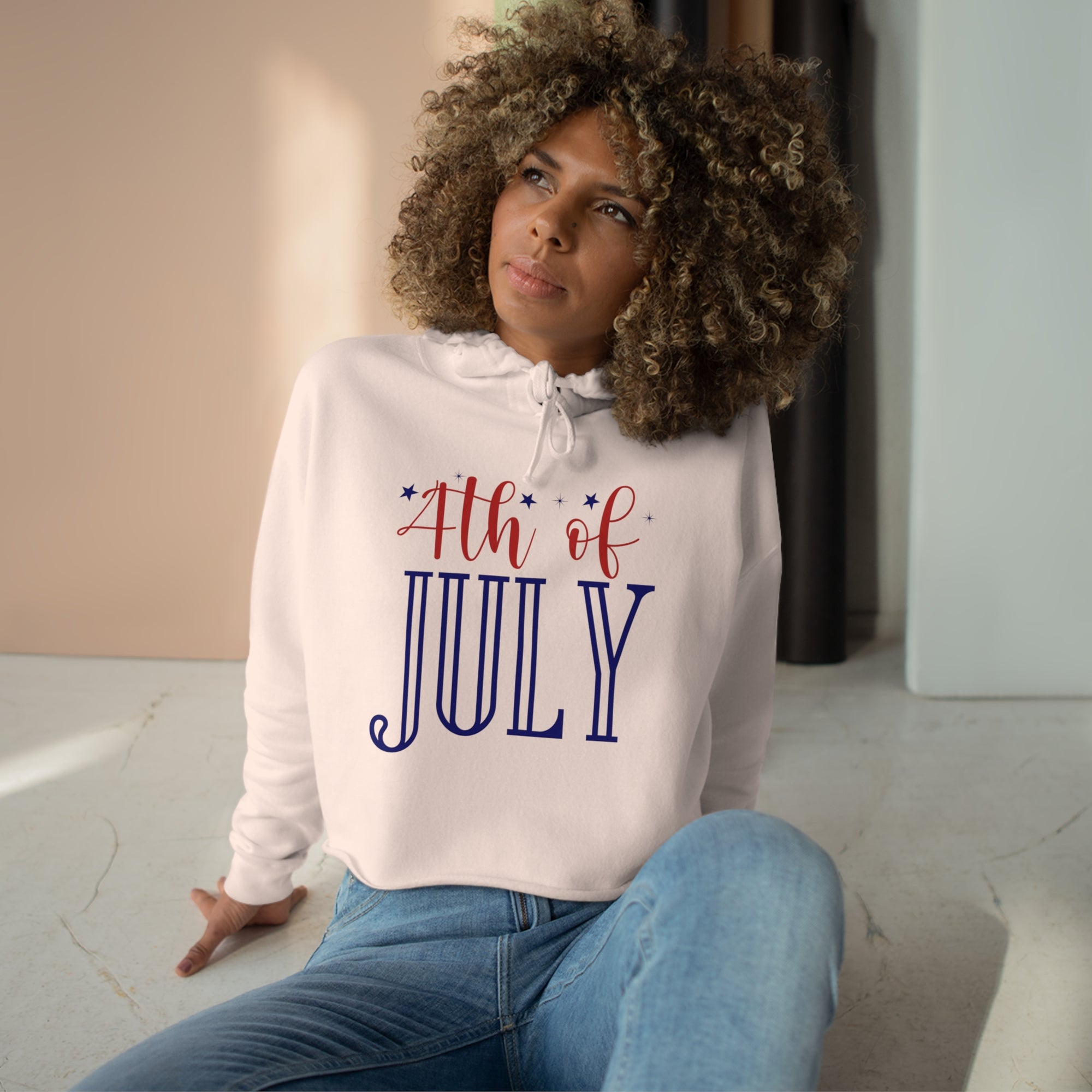 4TH OF JULY Womens Crop Hoodie - T&L Apparel Store