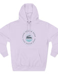 Light purple hoodie with a customizable design area on a white background