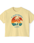 California Love - Women's Cropped Boxy Tee Shirt - T&L Apparel Store