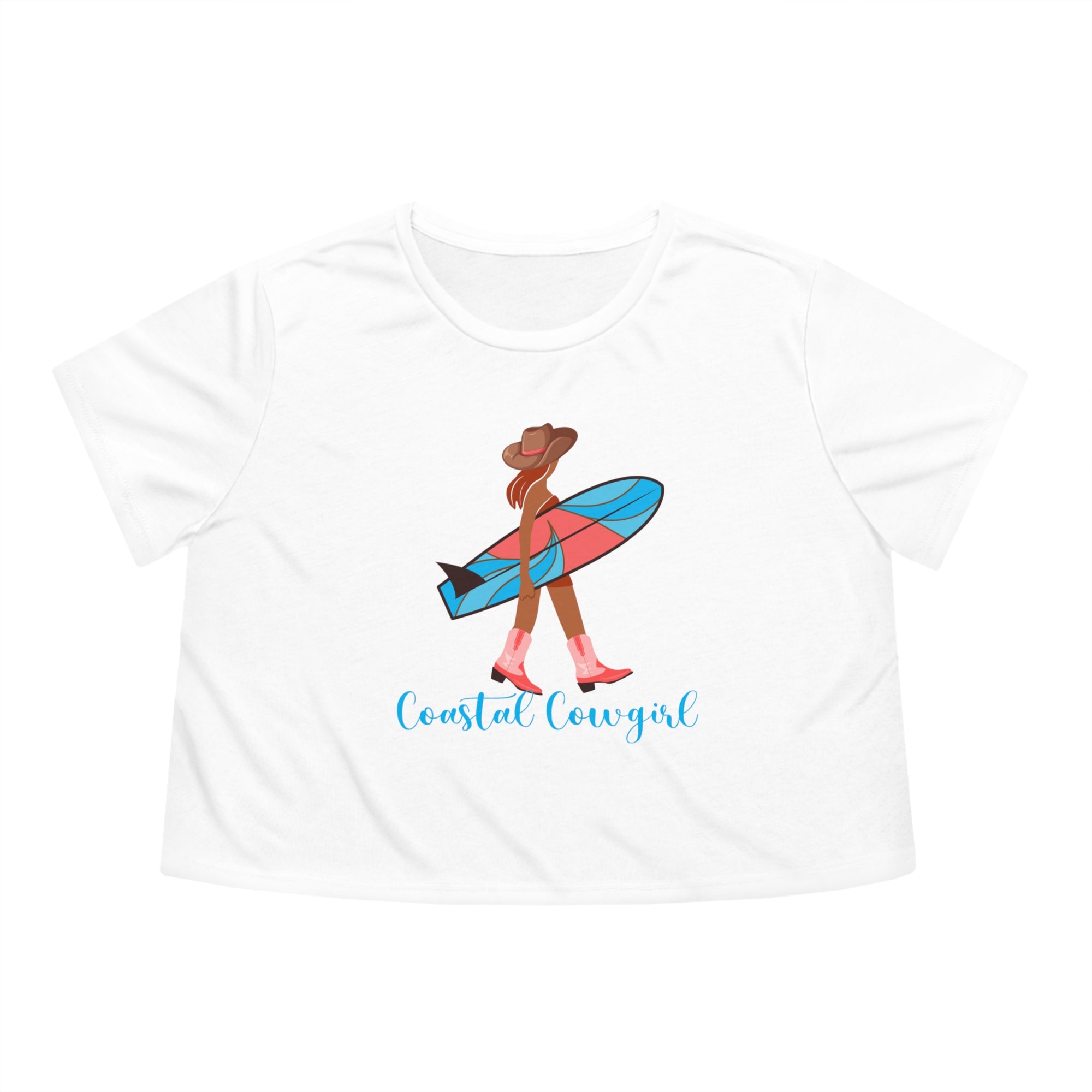 COASTAL COWGIRL Women's Flowy Cropped Tee - T&L Apparel Store