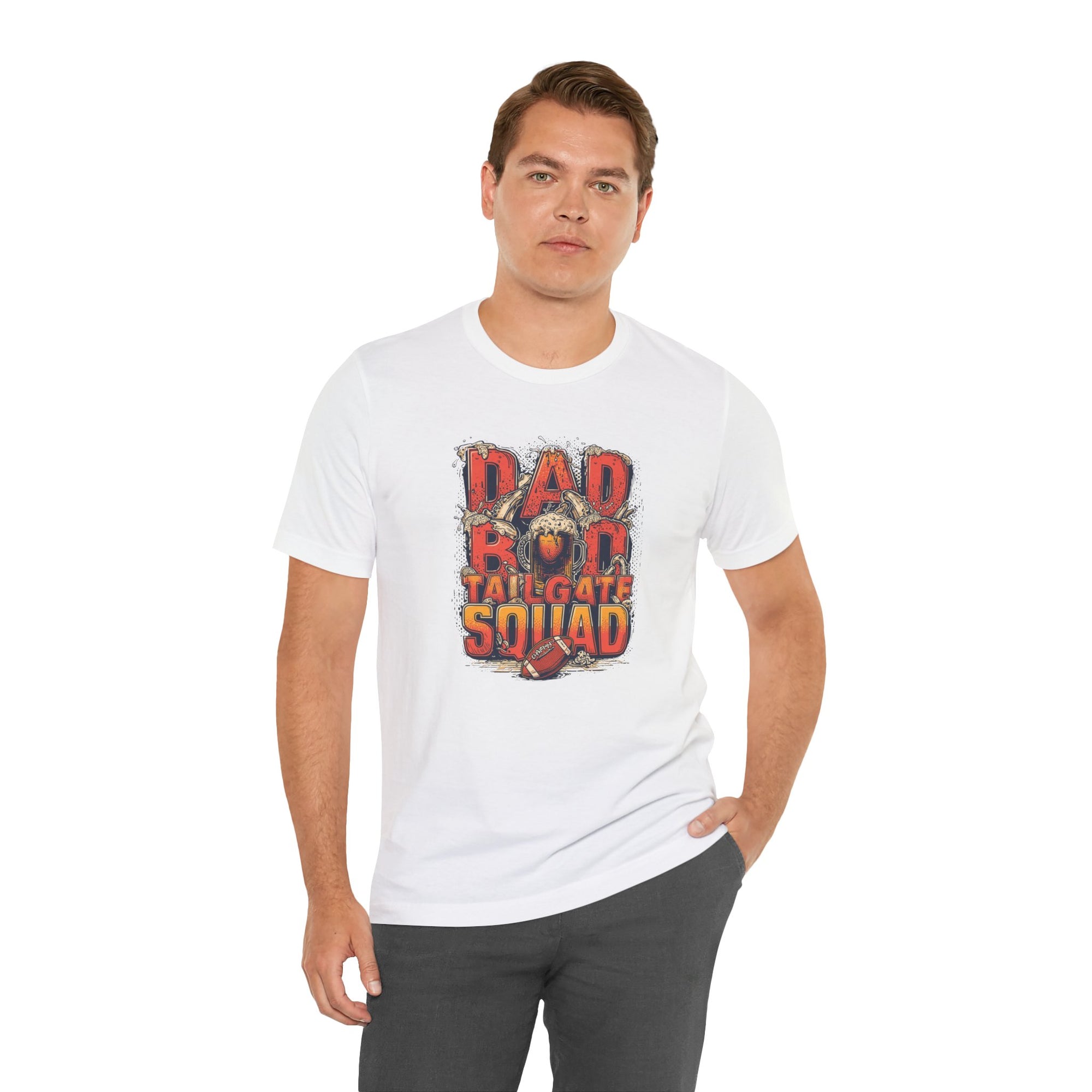 Dad Bod Tailgate Squad T-Shirt — Football Game Day Favorite Tee for Dads