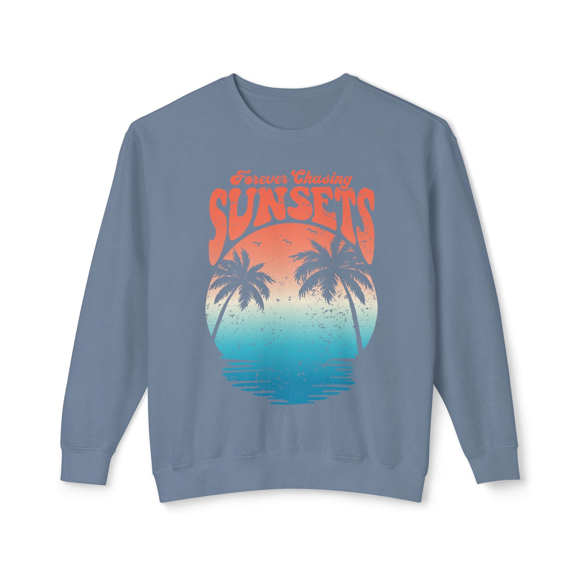 CHASING SUNSET Women&#39;s Lightweight Crewneck Sweatshirt - T&amp;L Apparel Store