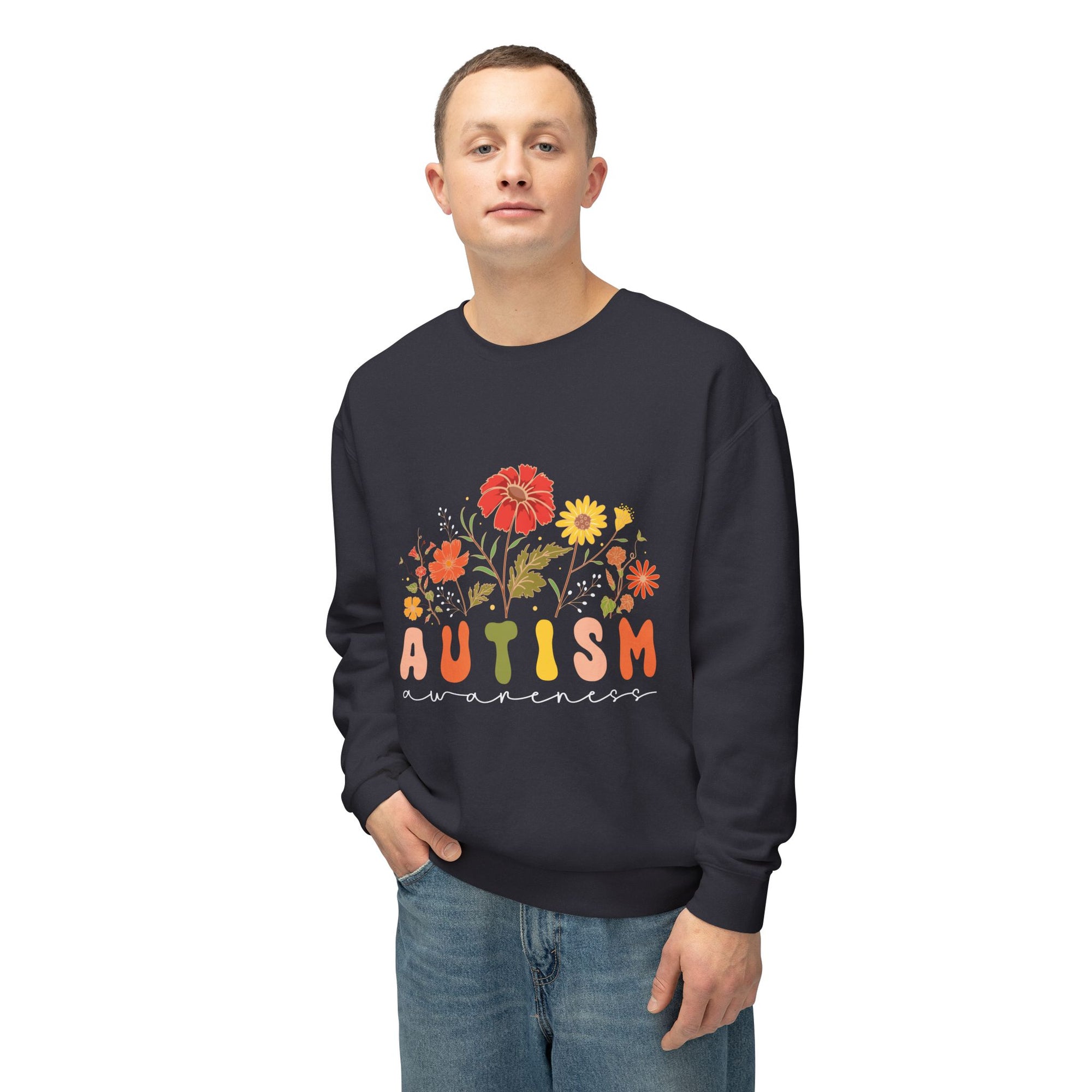 AUTISM Awareness Unisex Lightweight Crewneck Sweatshirt - T&amp;L Apparel Store