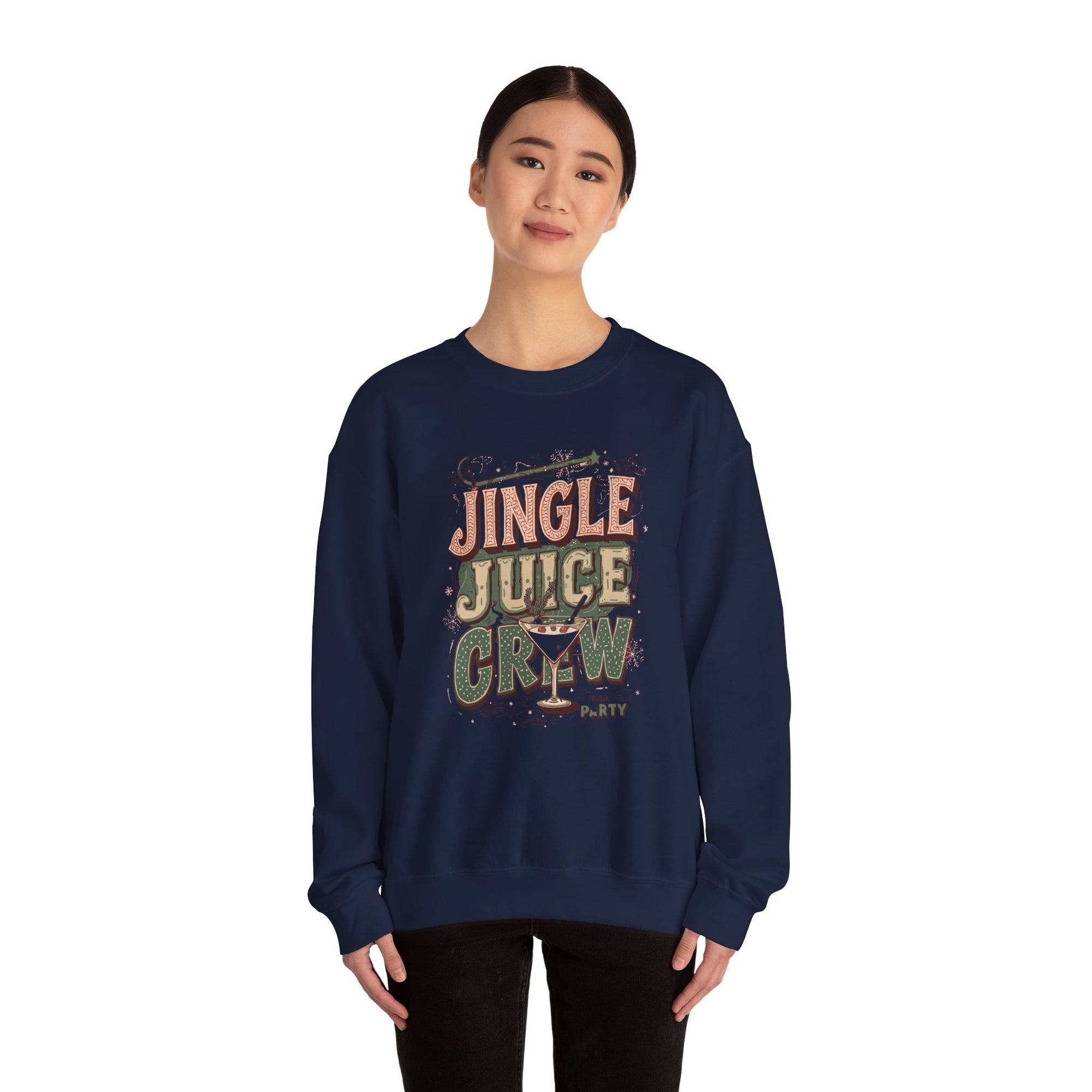Jingle Juice Crew Sweatshirt – Funny Holiday Party Sweatshirt