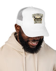 Trucker Hat — "Bad Decisions Make Great Stories" Foam Mesh Cap