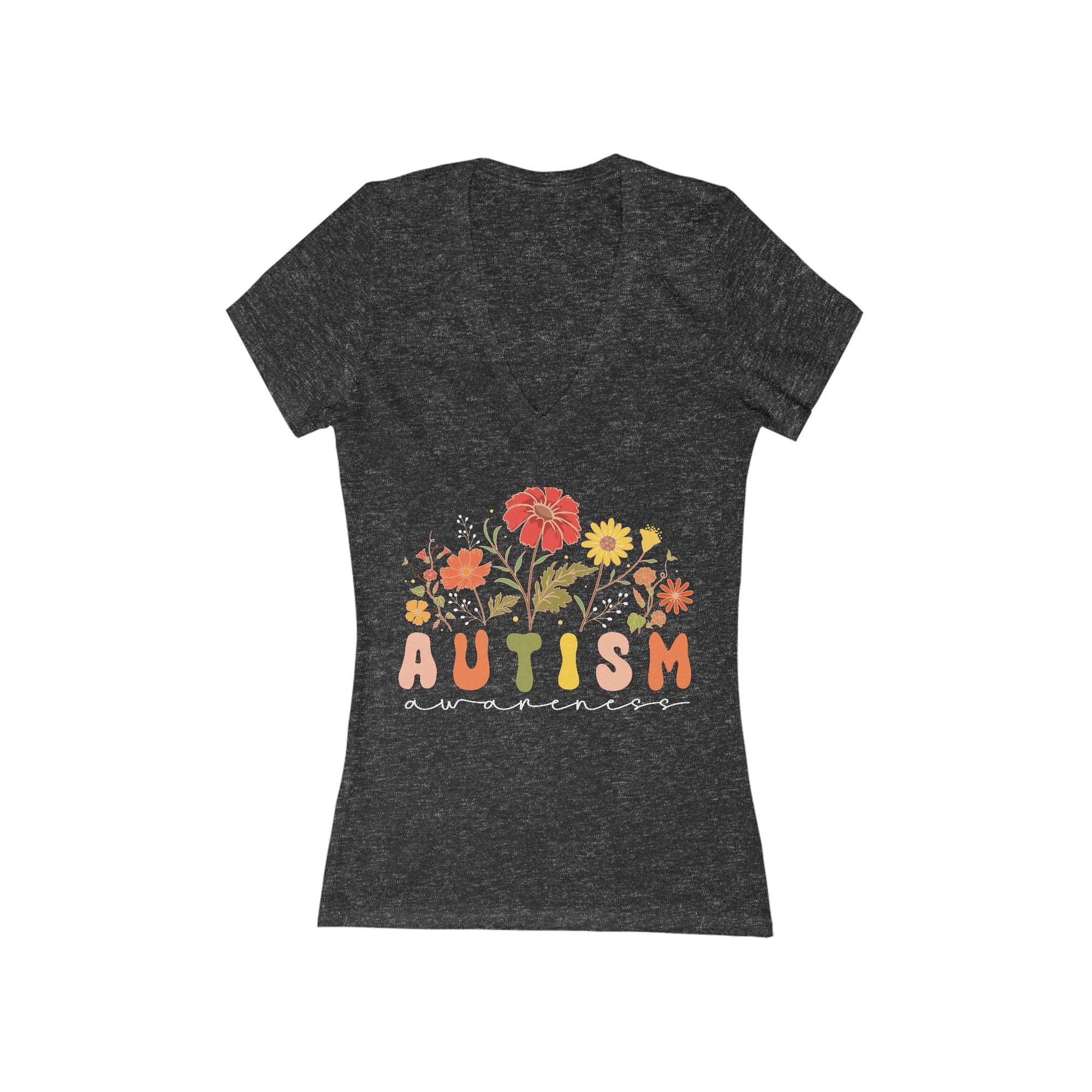 AUTISM Awareness Women's Deep V-Neck Tee - T&L Apparel Store