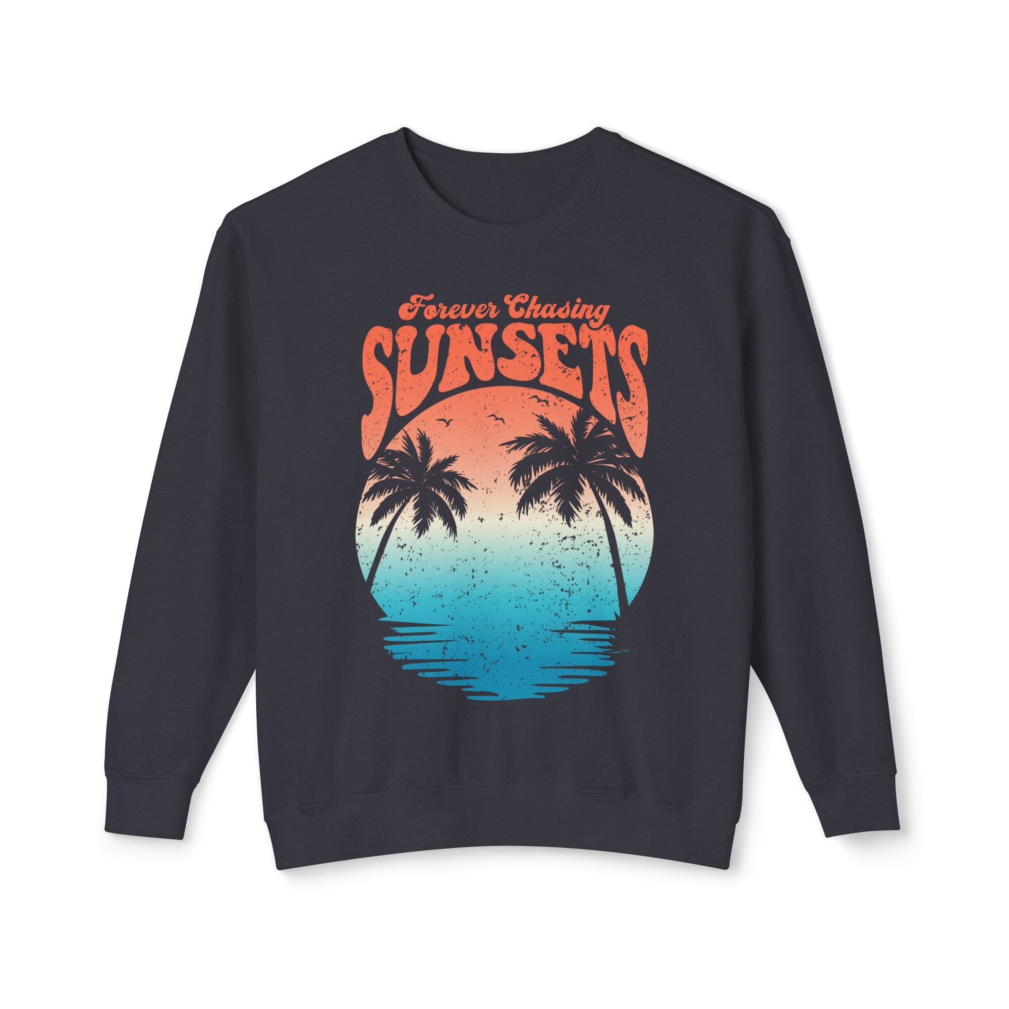 CHASING SUNSET Women's Lightweight Crewneck Sweatshirt - T&L Apparel Store