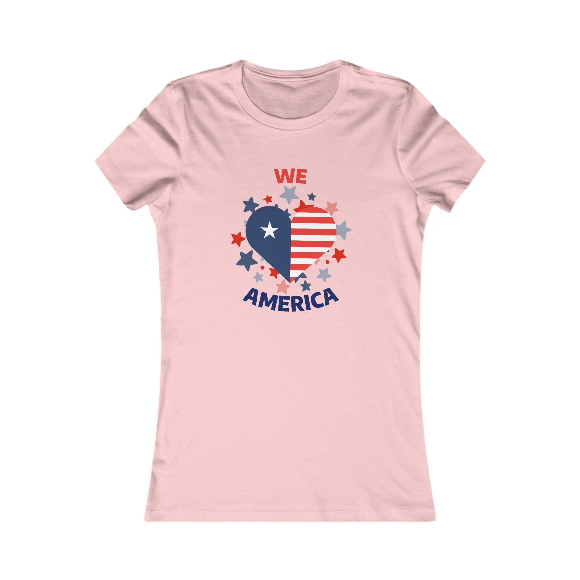 WE LOVE AMERICA Women&#39;s Fitted Tee Shirt - T&amp;L Apparel Store