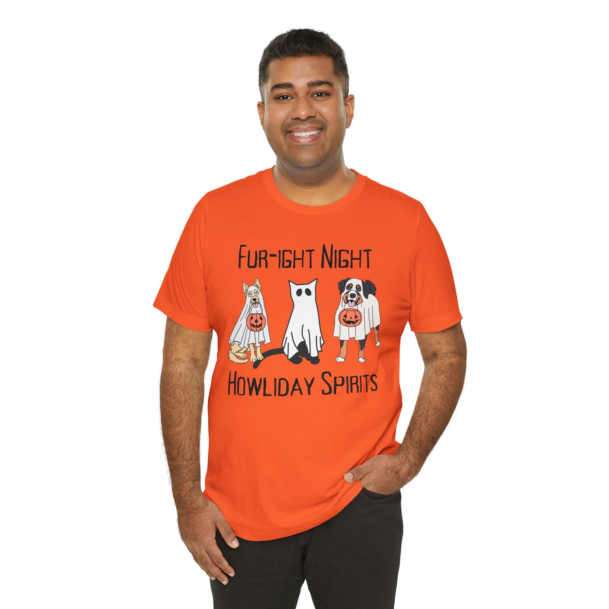 Fur-ight Night Howliday Spirit - Unisex Relax Jersey Short Sleeve Tee - T&L Apparel Store