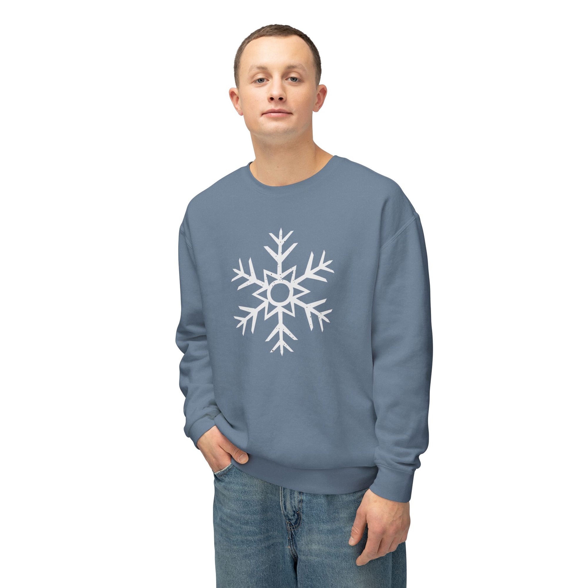 Snowflake Crewneck Sweatshirt — Comfy Winter Soft and Warm Pullover