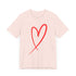 Valentines Heart Tee Soft Pink T-Shirt