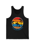 California Surfer with Dog - Men's Jersey Tank Top - T&L Apparel Store