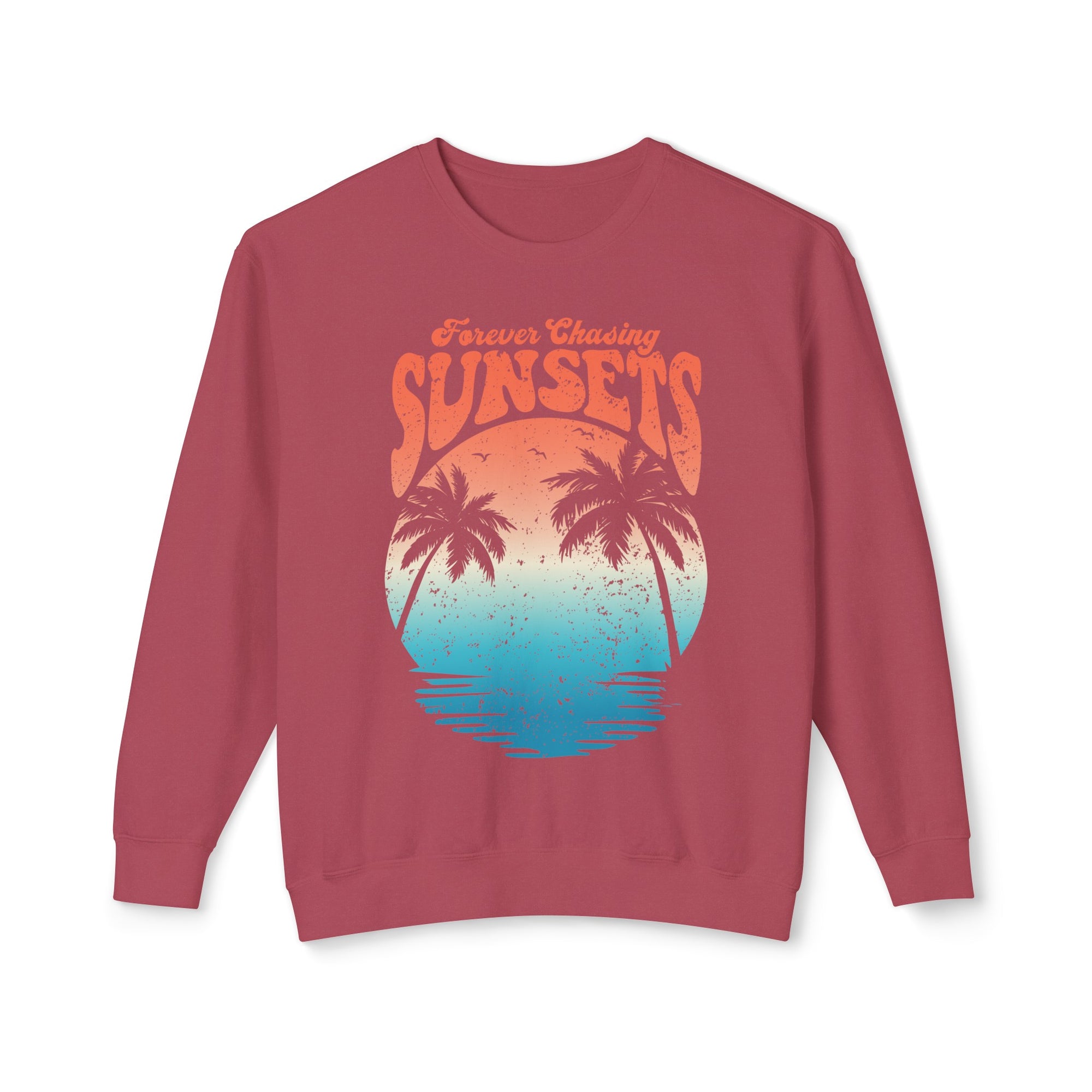 CHASING SUNSET Women&#39;s Lightweight Crewneck Sweatshirt - T&amp;L Apparel Store