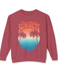 CHASING SUNSET Women's Lightweight Crewneck Sweatshirt - T&L Apparel Store