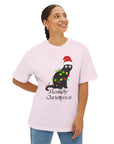 Christmas Meowly Oversized Tee - Furbaby Lover Tee Shirt