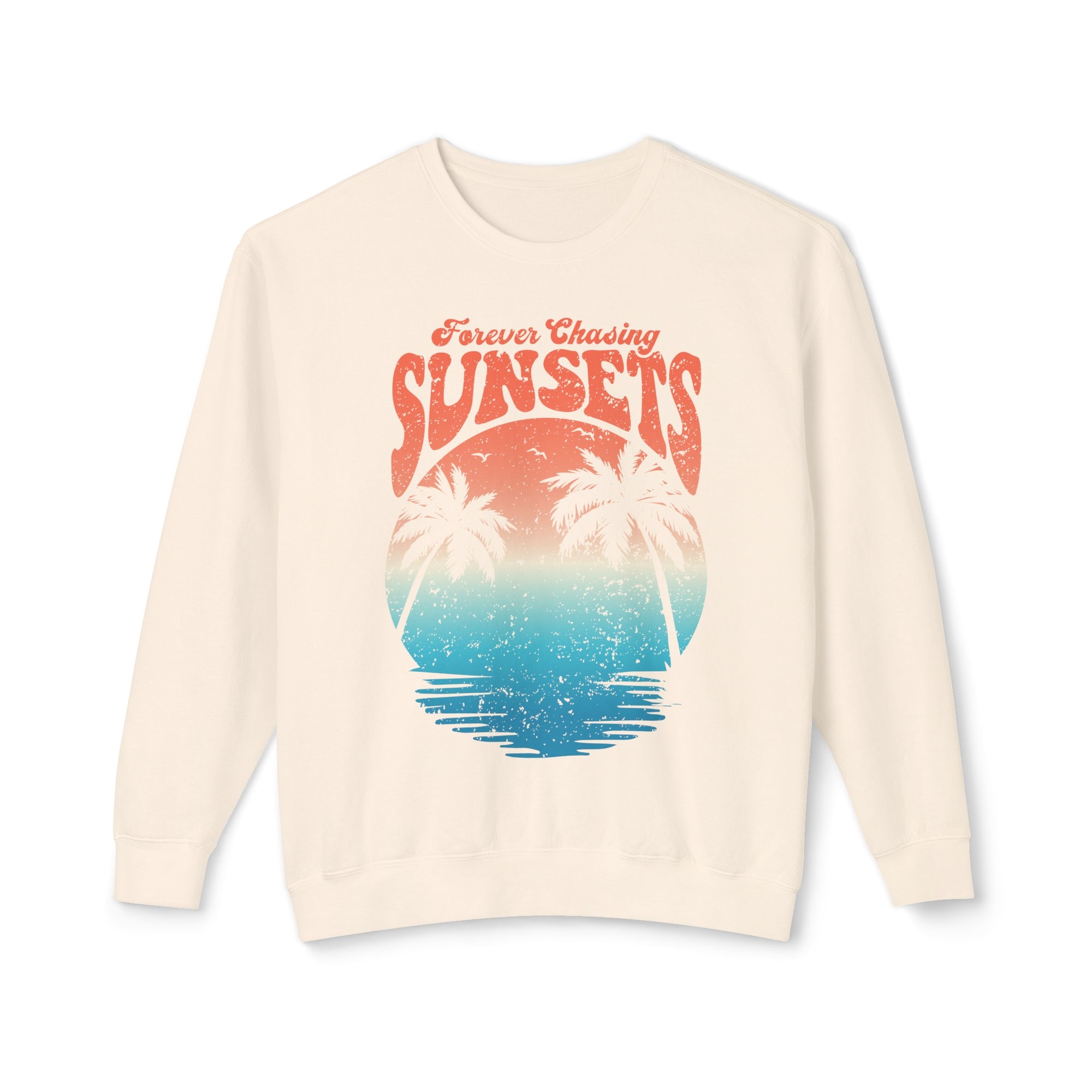 CHASING SUNSET Women&#39;s Lightweight Crewneck Sweatshirt - T&amp;L Apparel Store