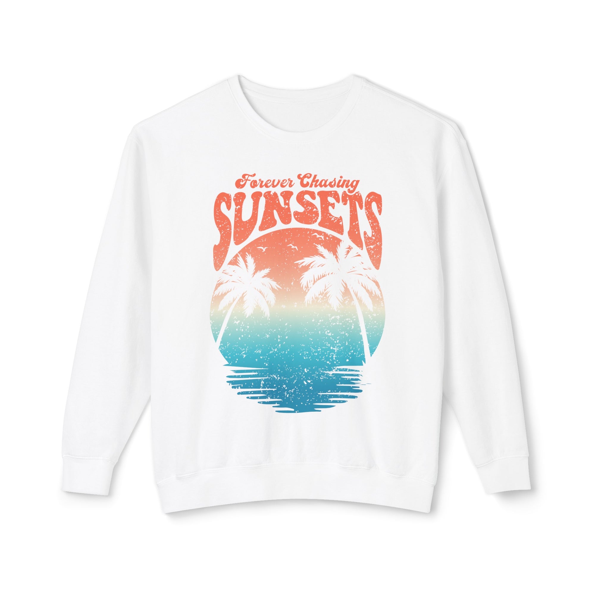 CHASING SUNSET Women's Lightweight Crewneck Sweatshirt - T&L Apparel Store