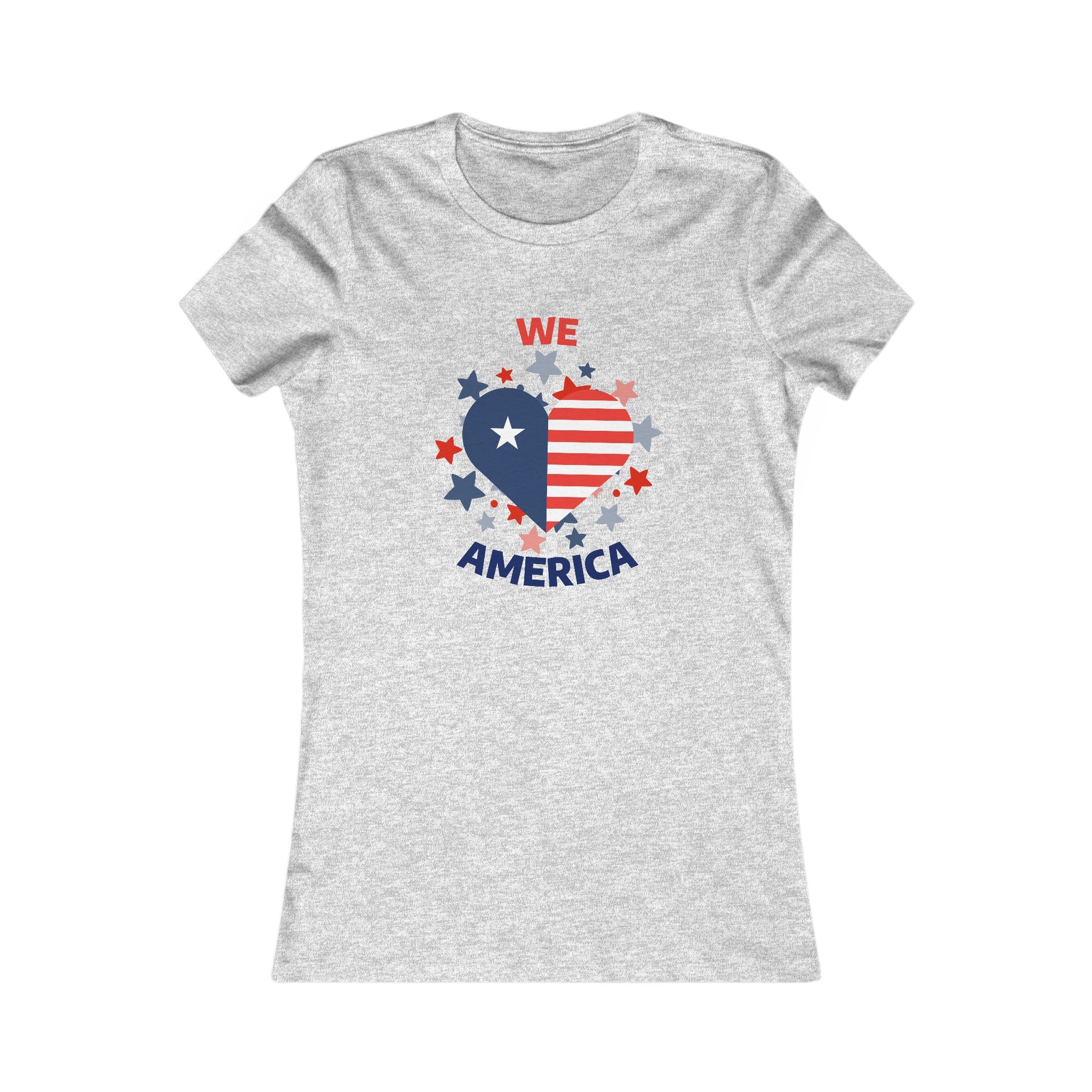 WE LOVE AMERICA Women's Fitted Tee Shirt - T&L Apparel Store