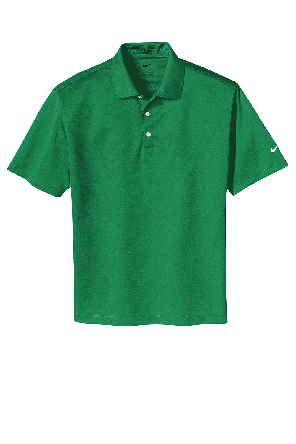 Green polo shirt on a white background