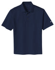 Navy blue polo shirt on a white background
