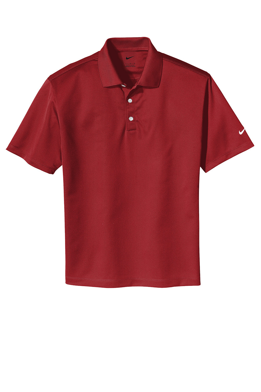 Red polo shirt on a white background