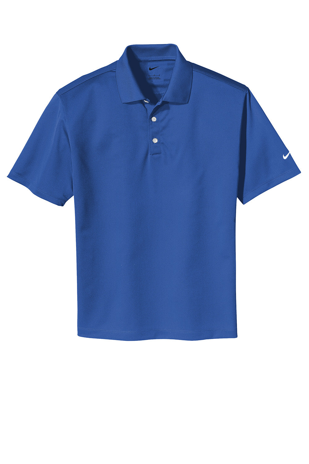 Blue polo shirt on a white background