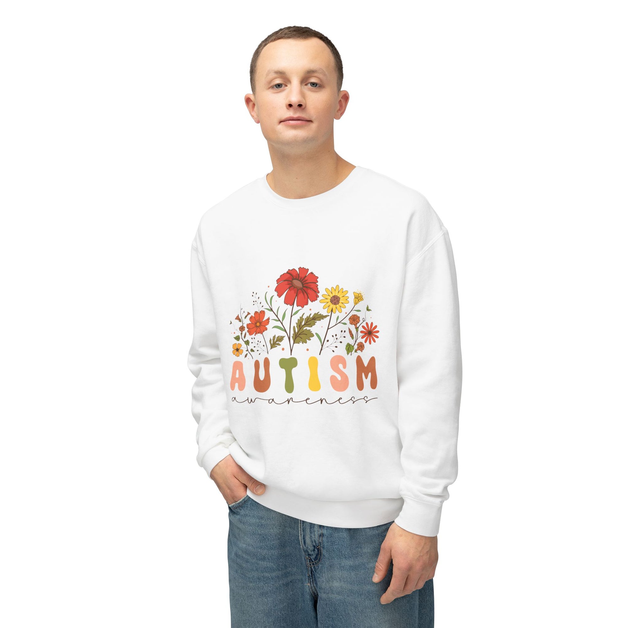 AUTISM Awareness Unisex Lightweight Crewneck Sweatshirt - T&amp;L Apparel Store