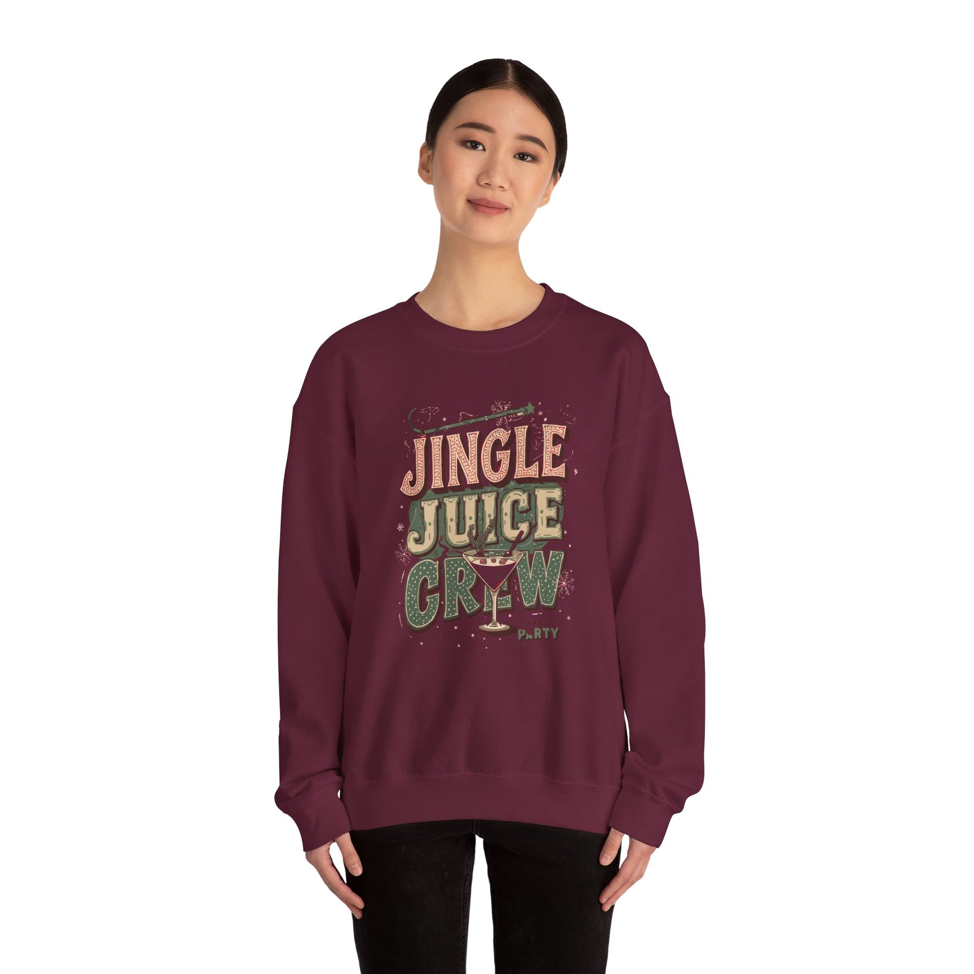 Jingle Juice Crew Sweatshirt – Funny Holiday Party Sweatshirt